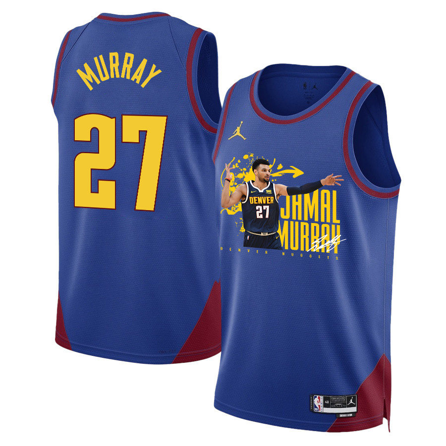 Jamal Murray 27 Denver Nuggets Rising Star 2023 NBA Champions Swingman Basketball Jersey - Blue - JS238 