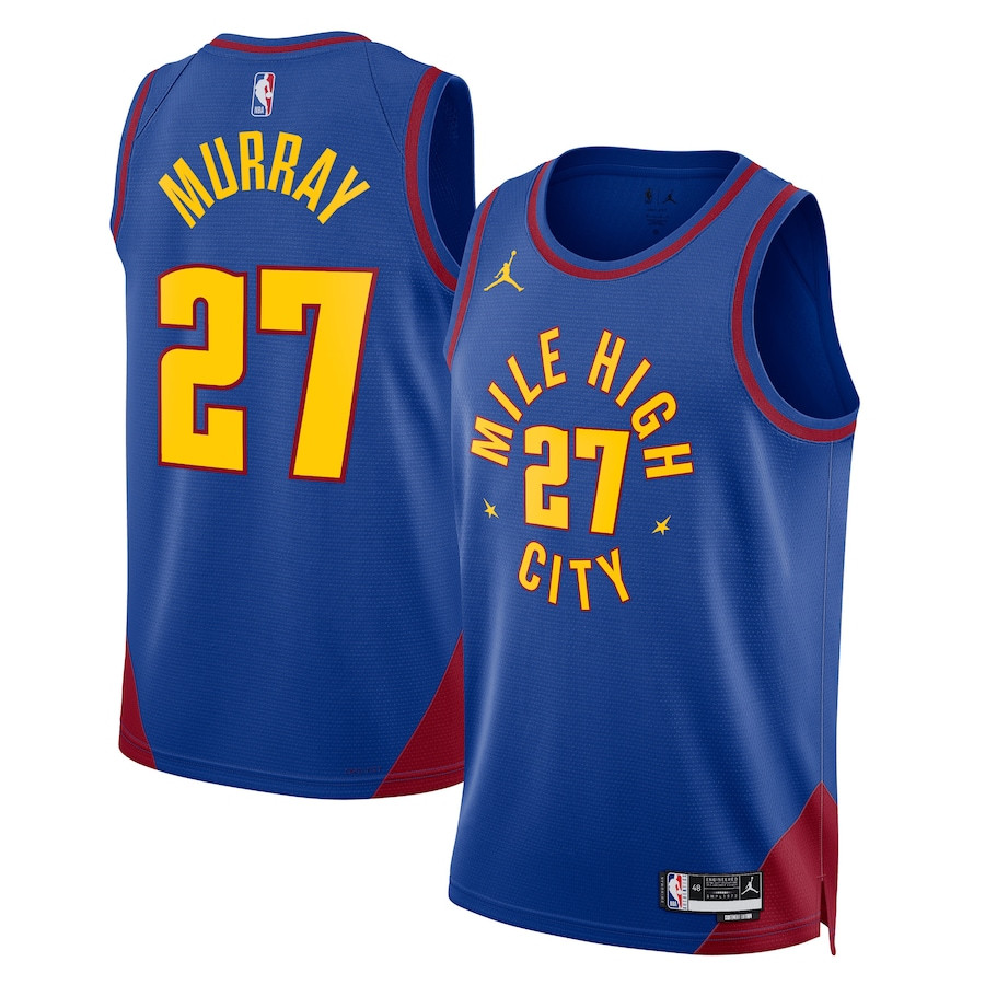 Jamal Murray 27 Denver Nuggets Unisex Swingman Basketball Jersey - Statement Edition - Royal - JS889 