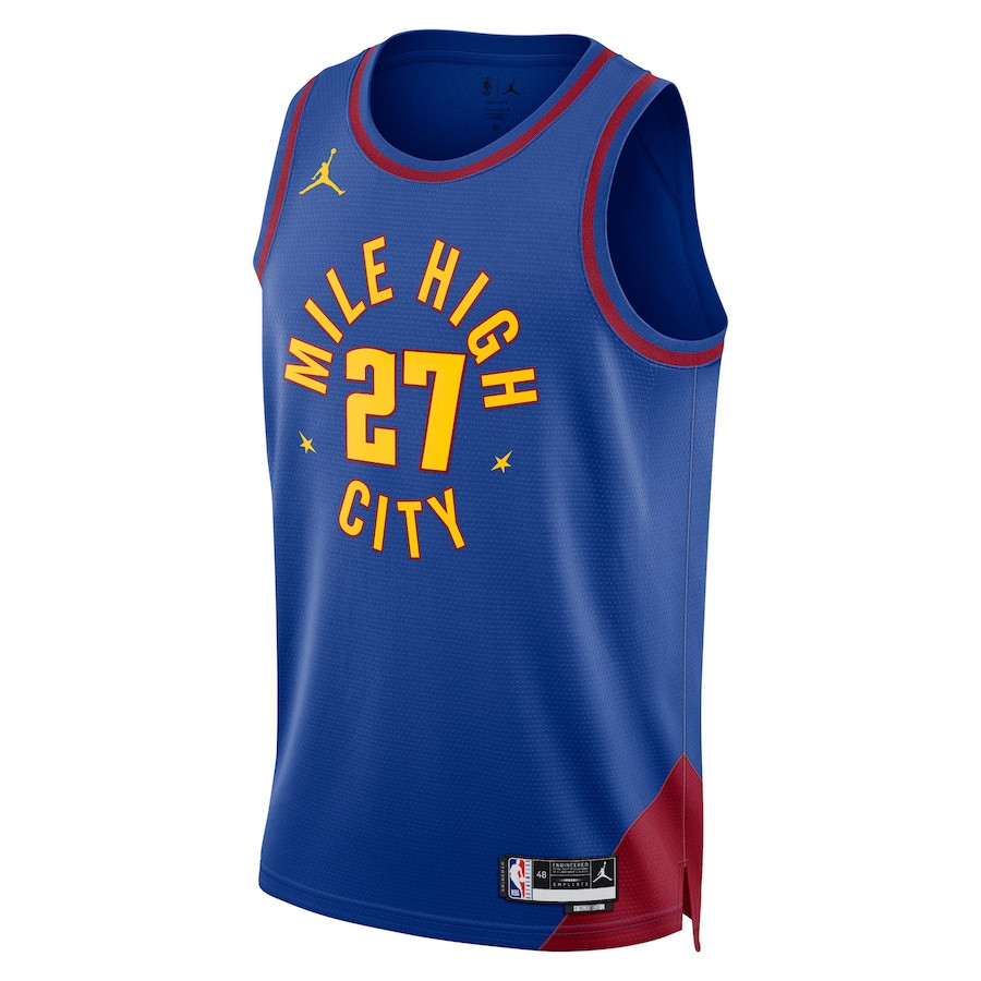 Alternative view of Jamal Murray 27 Denver Nuggets Unisex Swingman Basketball Jersey - Statement Edition - Royal - JS889 