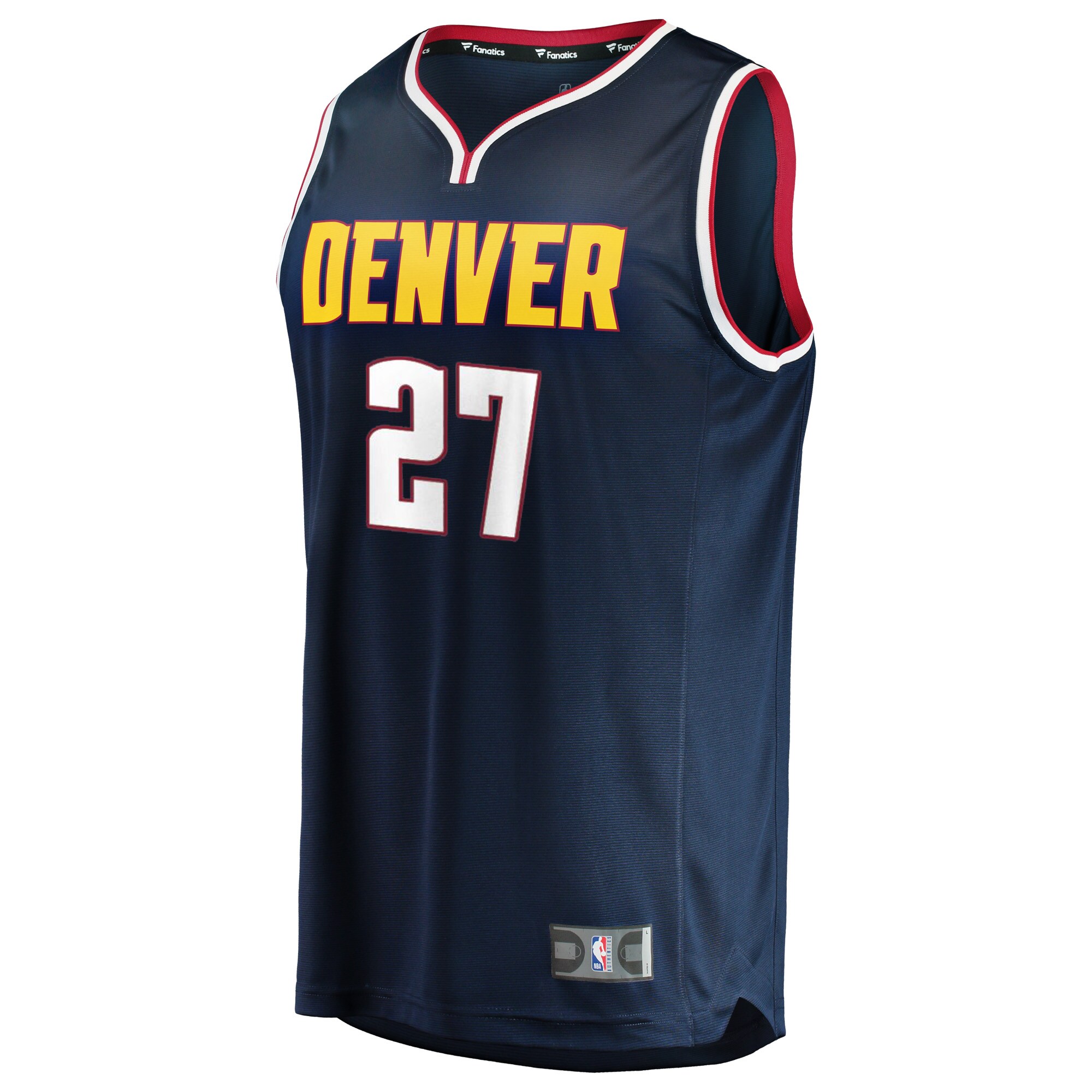 Alternative view of Jamal Murray Denver Nuggets Fanatics Fast Break Replica Basketball Jersey - Icon Edition - Blue