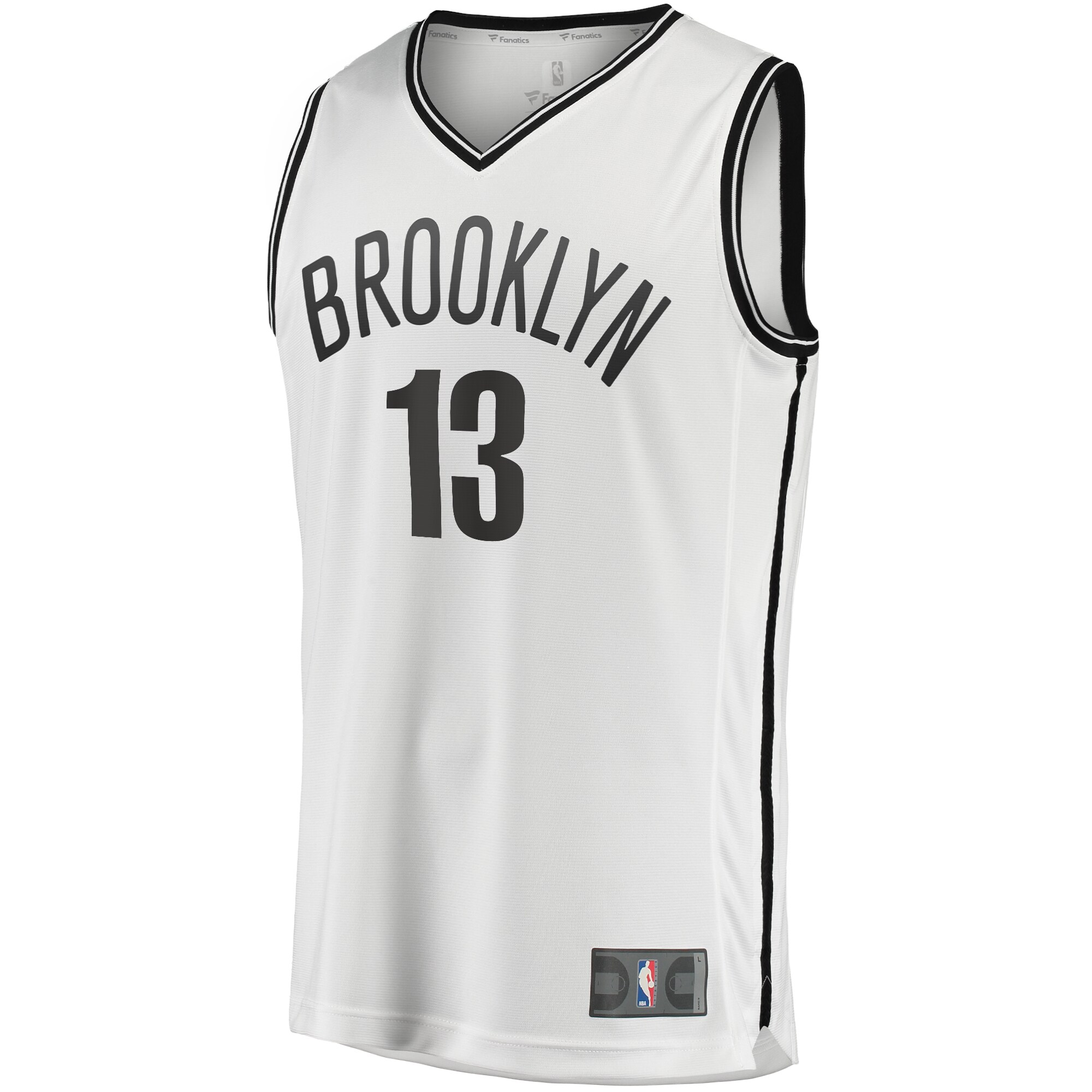 Alternative view of James Harden Brooklyn Nets Fanatics Fast Break Replica Jersey White - Association Edition