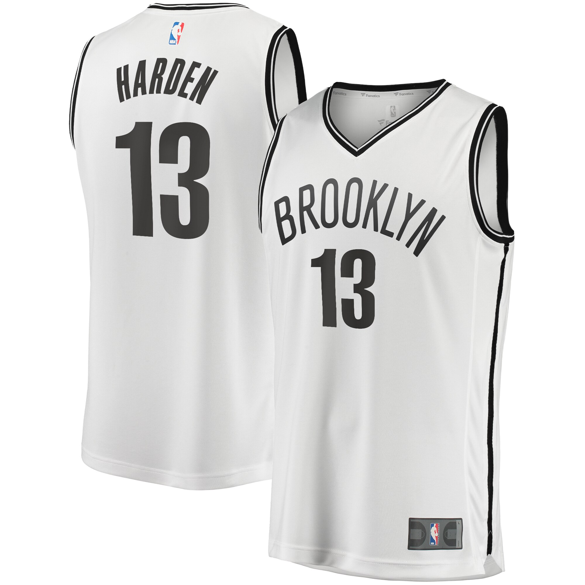 James Harden Brooklyn Nets Fanatics Fast Break Replica Jersey White - Association Edition