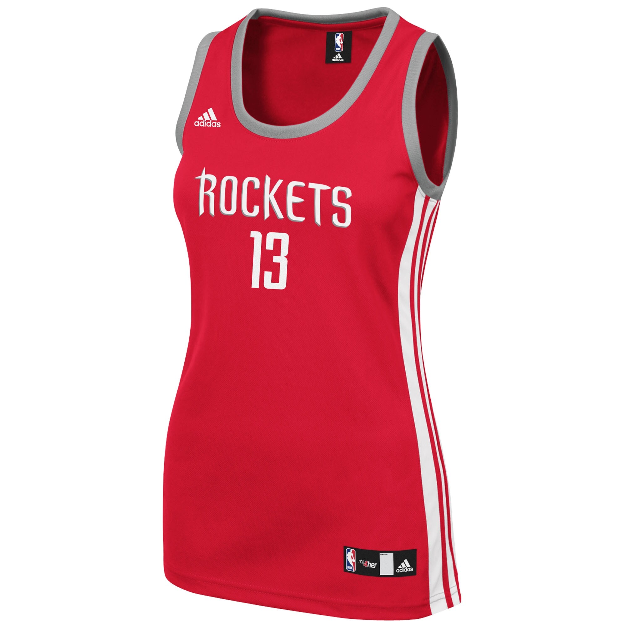 Alternative view of James Harden Houston Rockets Adidas Women's Replica Basketball Jersey - Red