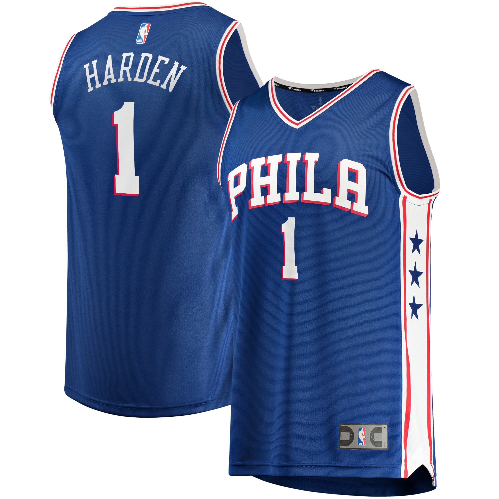 James Harden Philadelphia 76ers Fanatics Fast Break Replica Player Basketball Jersey Royal - Icon Edition