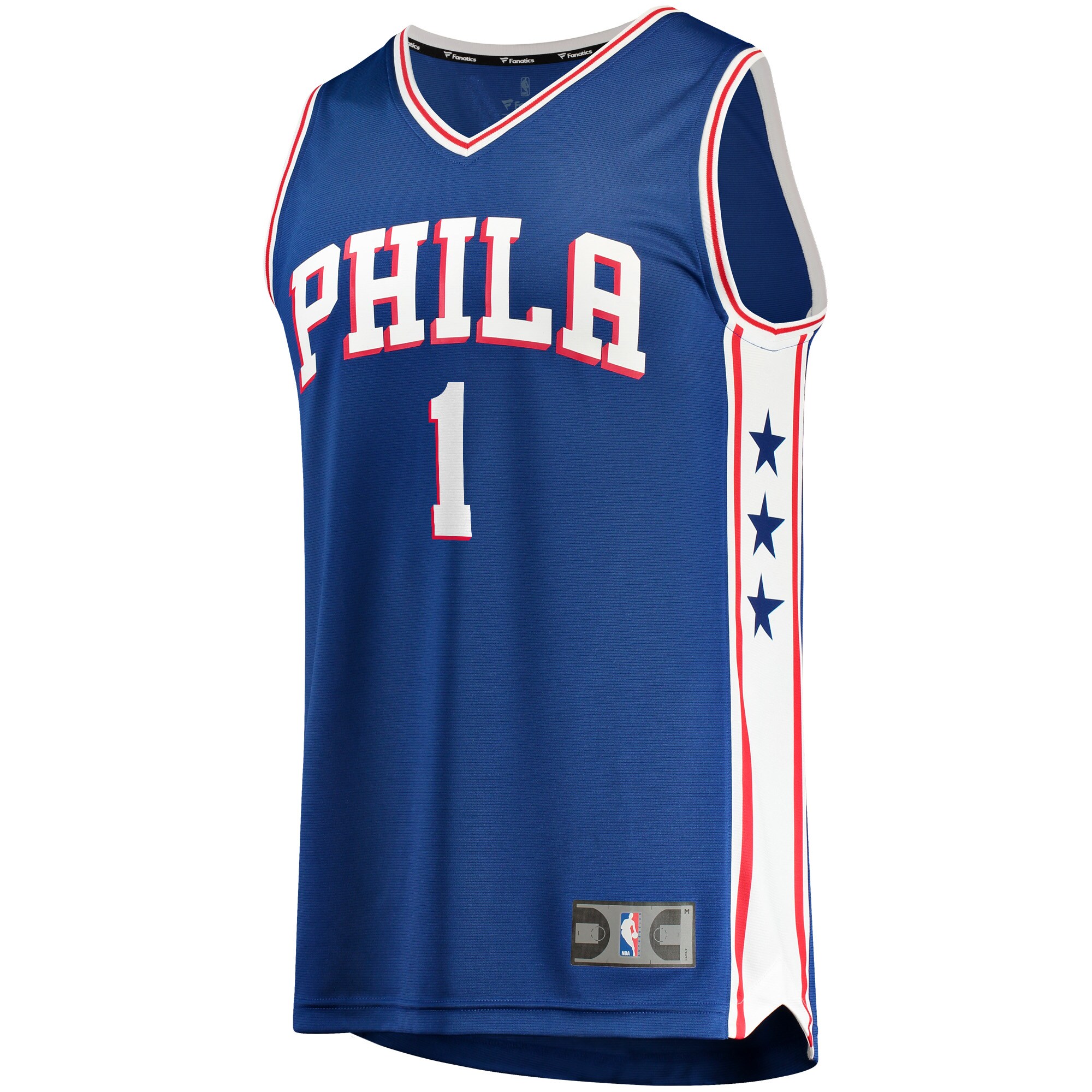 Alternative view of James Harden Philadelphia 76ers Fanatics Fast Break Replica Player Basketball Jersey Royal - Icon Edition