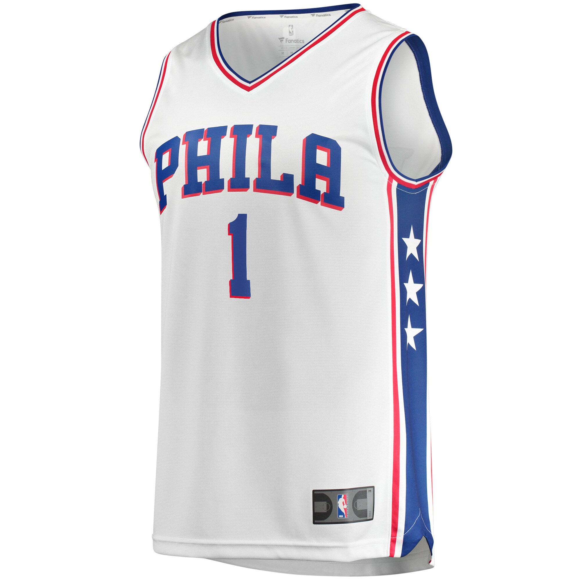 Alternative view of James Harden Philadelphia 76ers Fanatics Fastbreak Replica Player Basketball Jersey - Association Edition - White