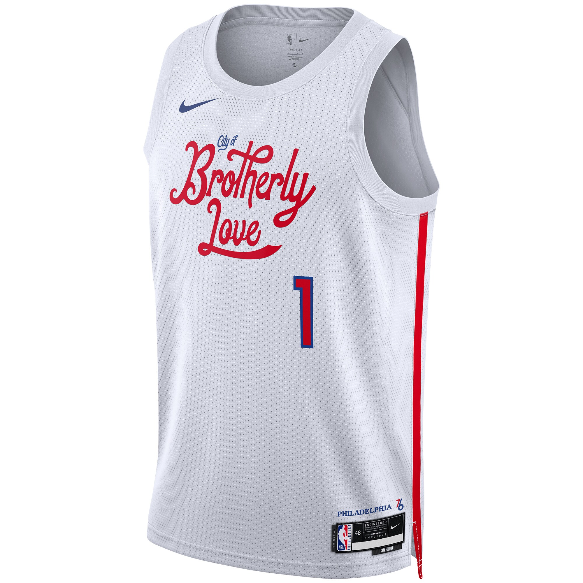 Alternative view of James Harden Philadelphia 76ers Unisex 2022/23 Swingman Basketball Jersey - City Edition - White
