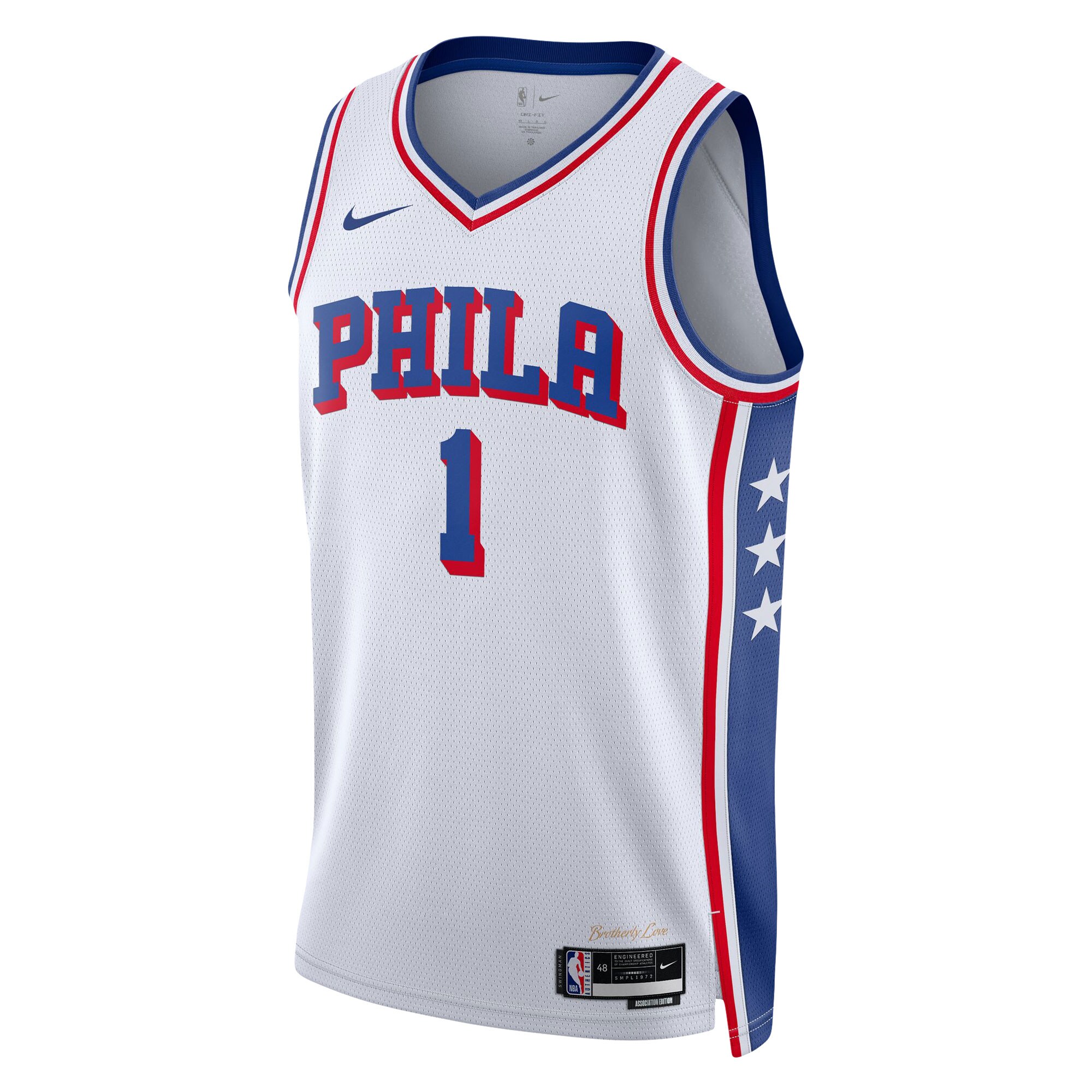 Alternative view of James Harden Philadelphia 76ers Unisex Swingman Basketball Jersey - Association Edition - White
