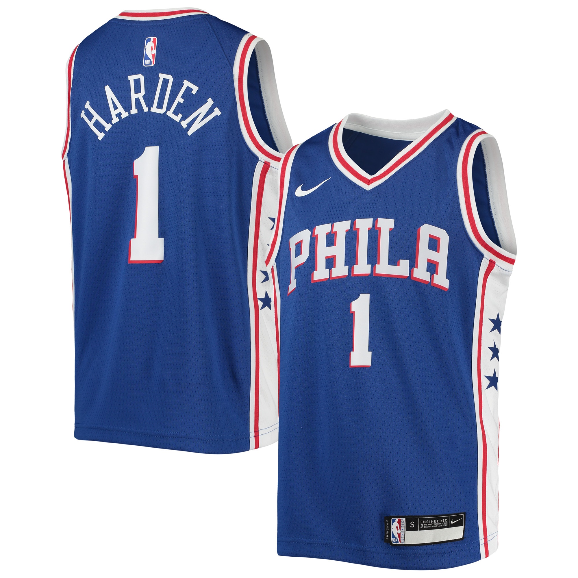 James Harden Philadelphia 76ers Youth 2021/22 Swingman Basketball Jersey - Icon Edition - Royal