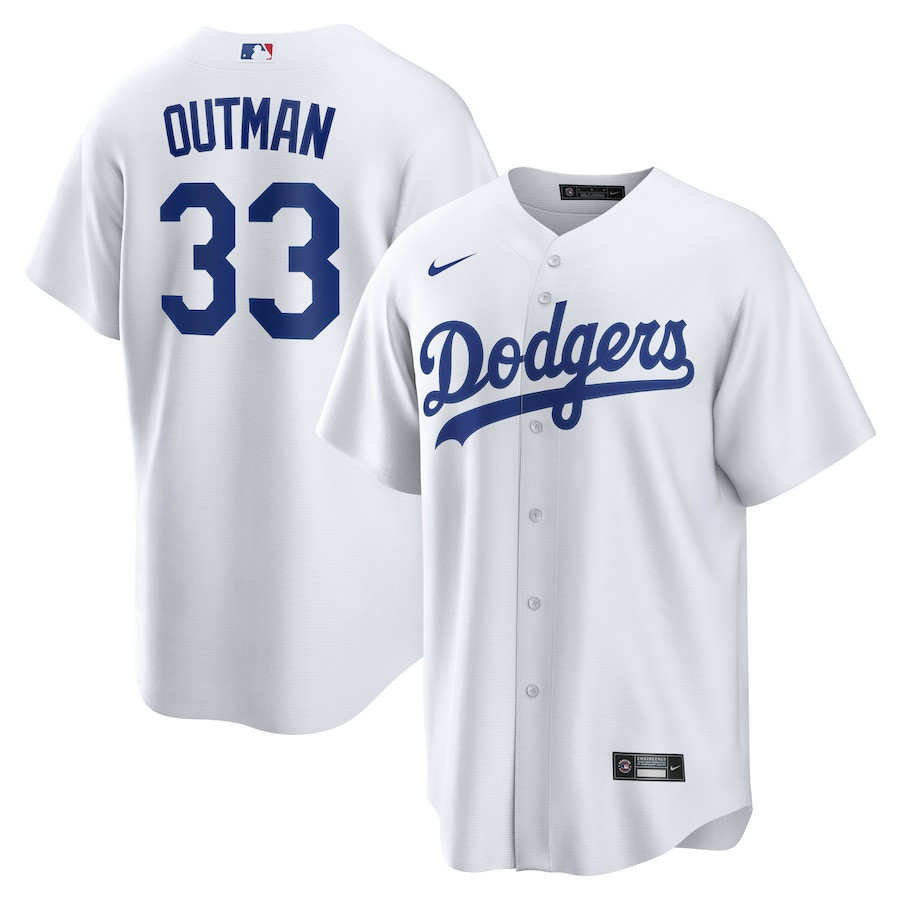 James Outman 33 Los Angeles Dodgers Men Baseball Jersey - White 