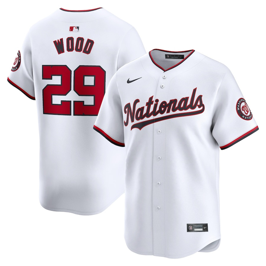 James Wood 29 Washington Nationals Home Limited Player Men Baseball Jersey - White - JS175 