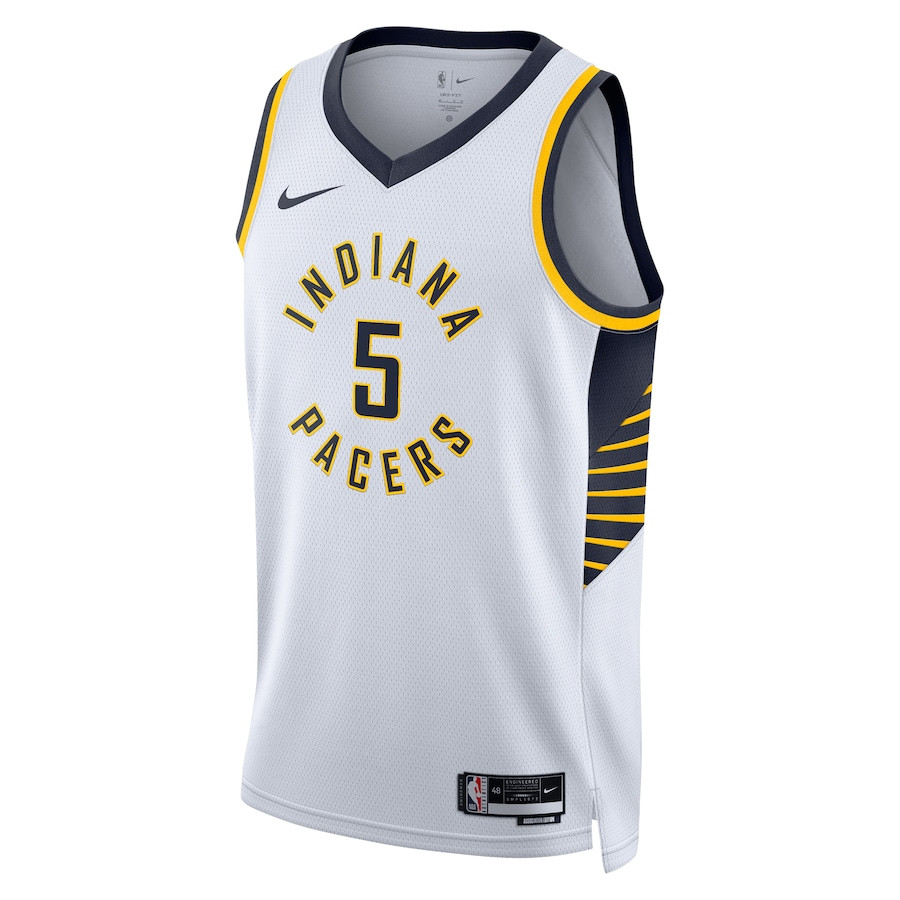 Alternative view of Jarace Walker 5 Indiana Pacers Unisex Swingman Basketball Jersey - Association Edition - White - JS733 