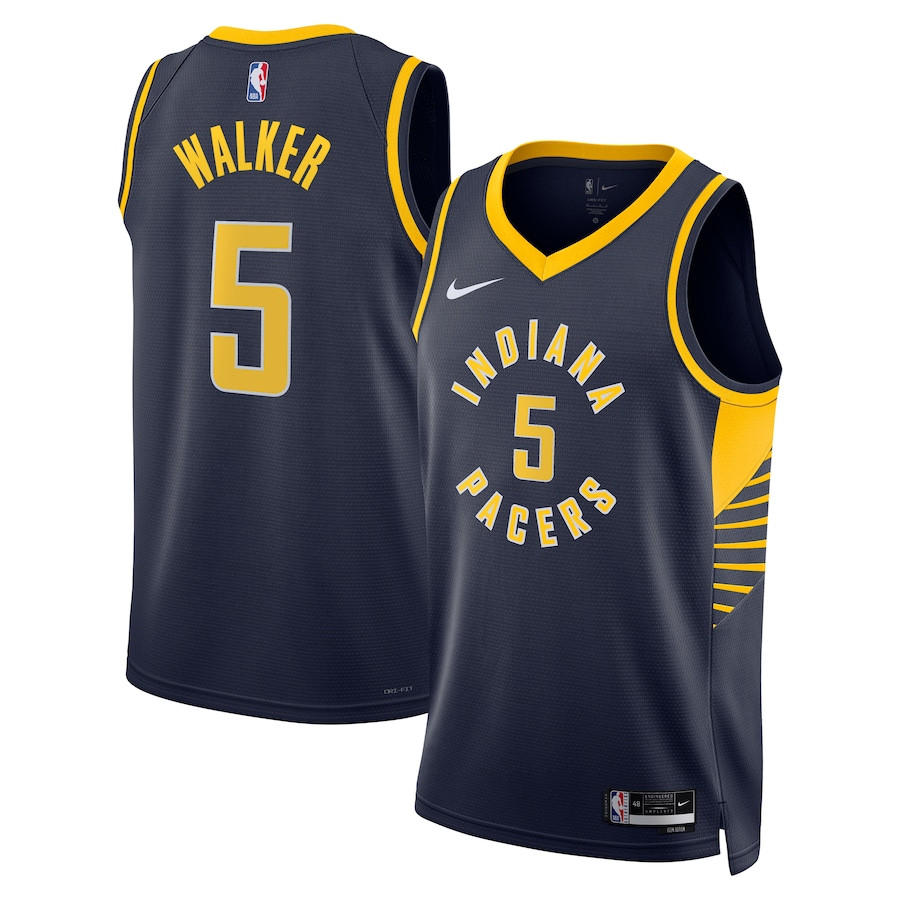 Jarace Walker 5 Indiana Pacers Unisex Swingman Basketball Jersey - Icon Edition - Navy - JS626 