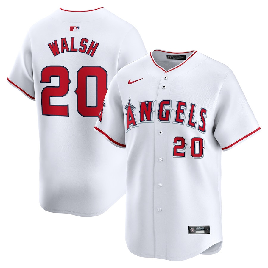 Jared Walsh 20 Los Angeles Angels Home Limited Player Men Baseball Jersey - White 