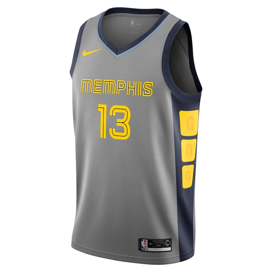 Alternative view of Jaren Jackson Jr. 13 Memphis Grizzlies City Edition Swingman Men Basketball Jersey - Gray - JS941 