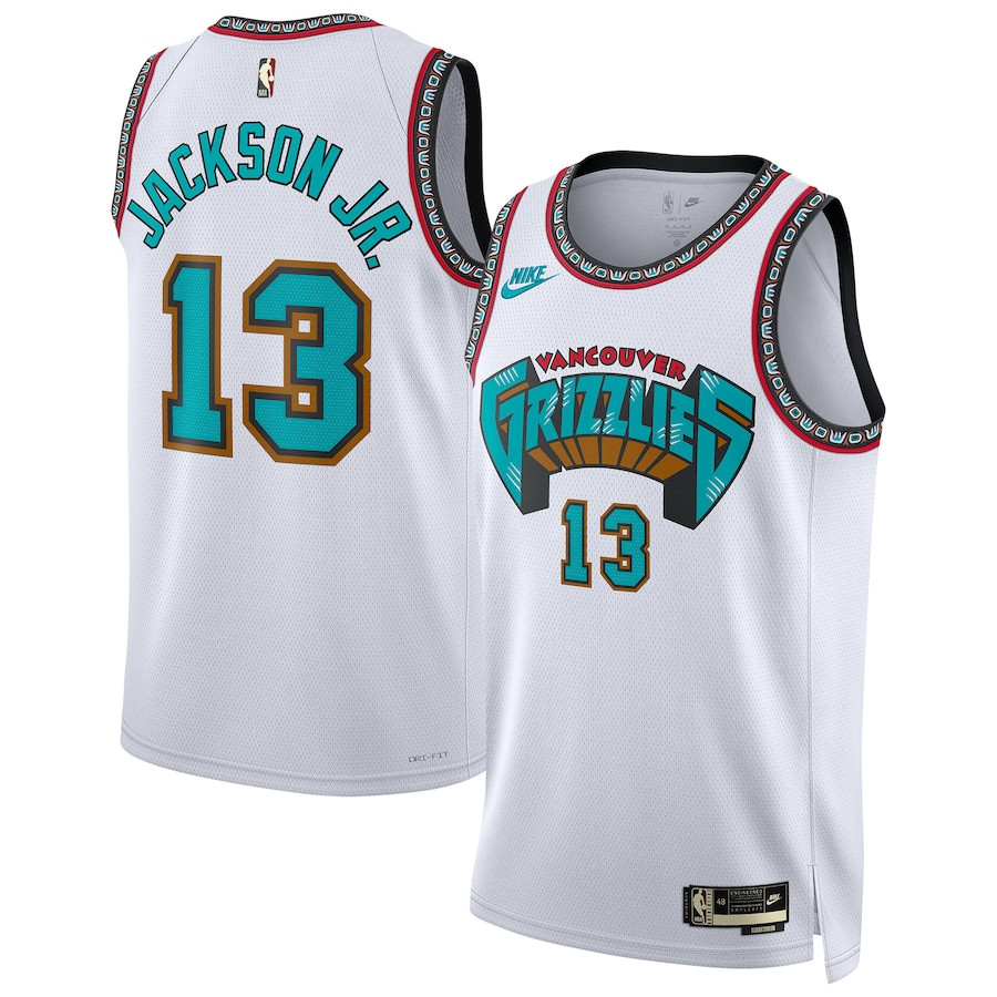 Jaren Jackson Jr. 13 Memphis Grizzlies Unisex 2024/25 Swingman Basketball Jersey - White - Classic Edition - JS514 