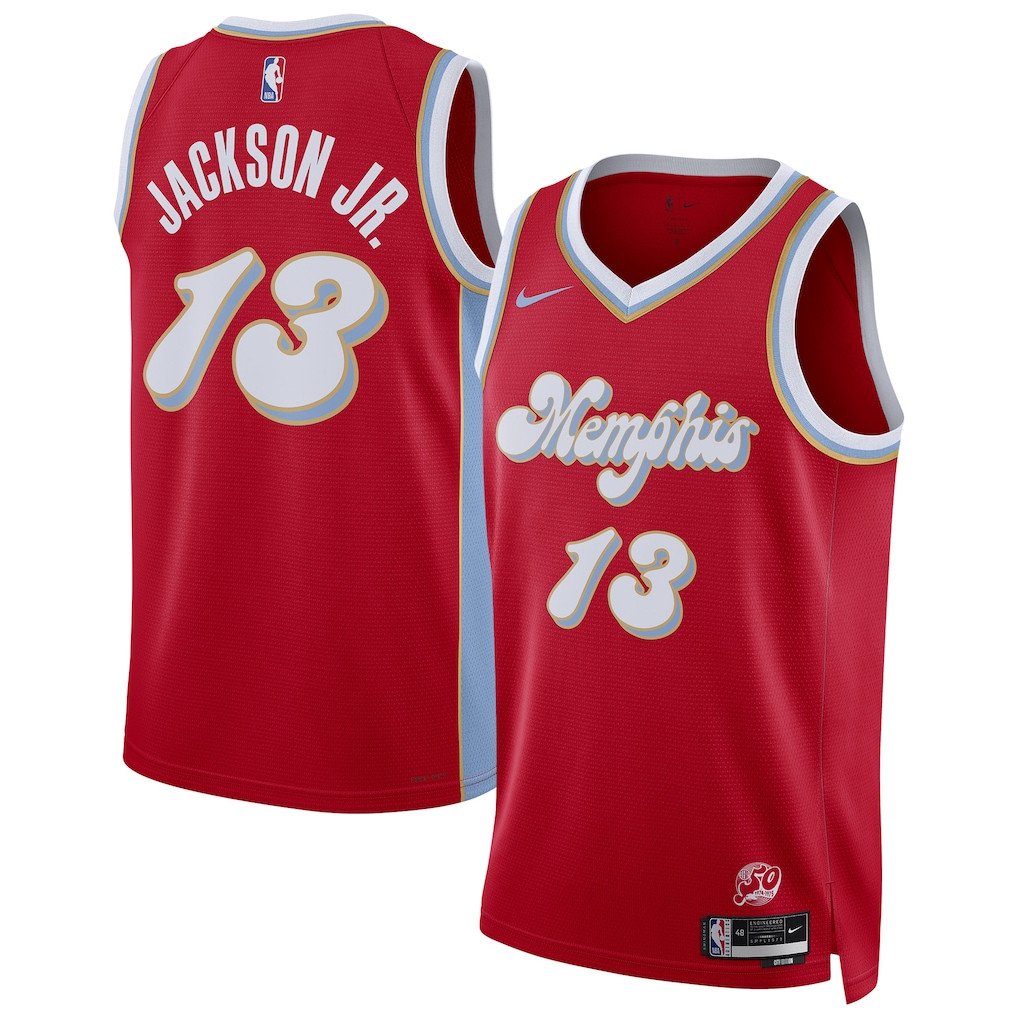 Jaren Jackson Jr. 13 Memphis Grizzlies Unisex 2024/25 Swingman Player Basketball Jersey - City Edition - Red - JS544 
