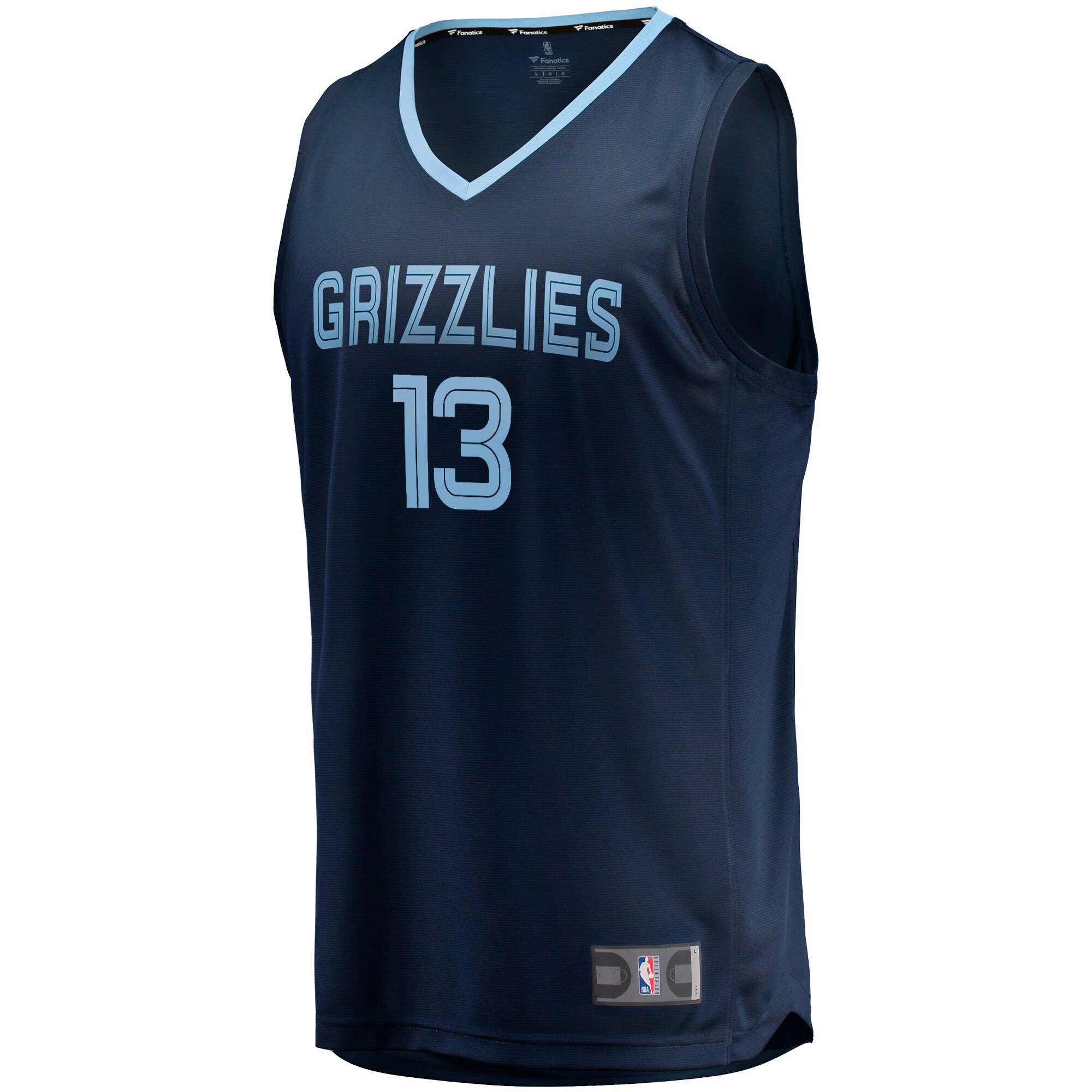 Alternative view of Jaren Jackson Jr. Memphis Grizzlies Fanatics Fast Break Player Basketball Jersey Navy - Icon Edition
