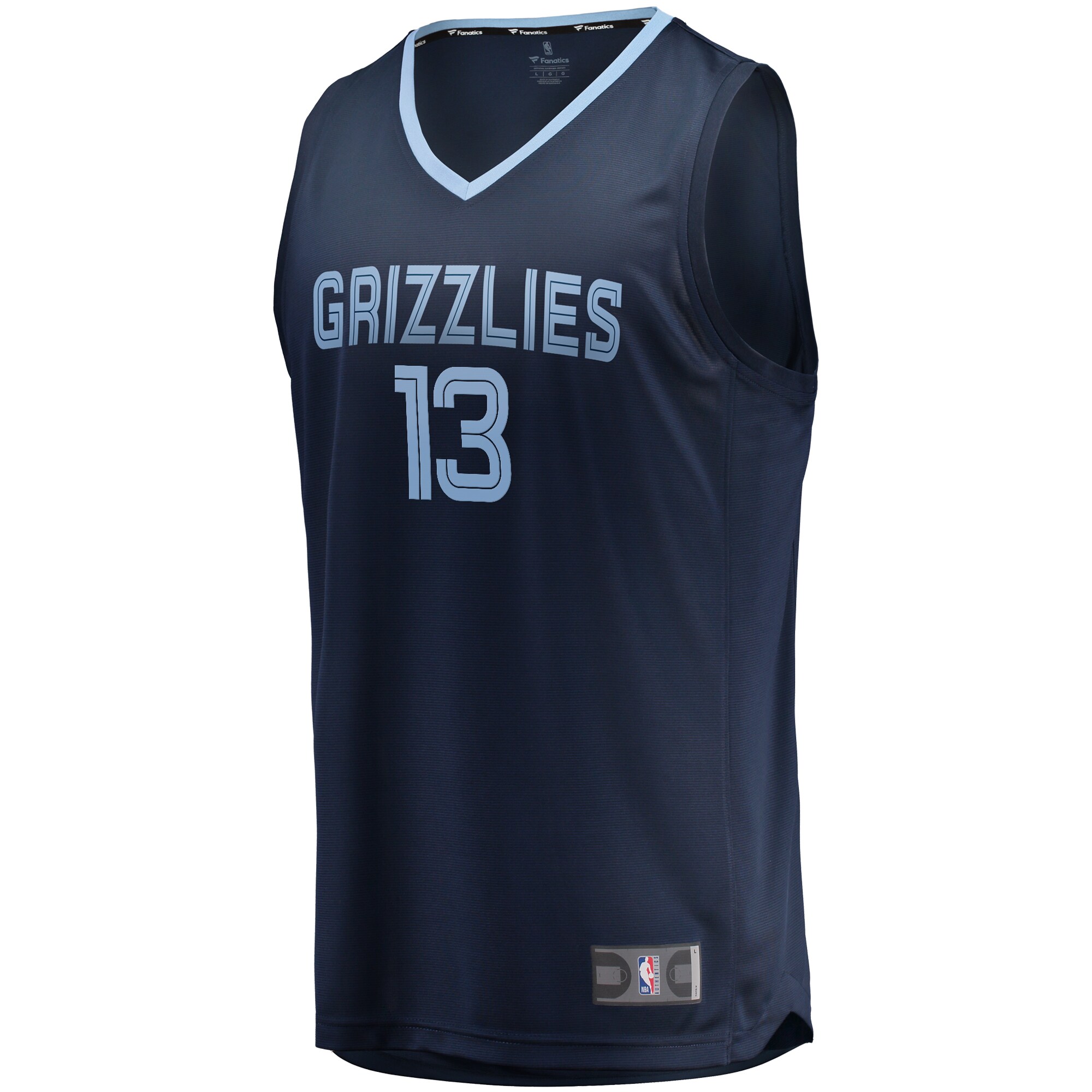 Alternative view of Jaren Jackson Jr. Memphis Grizzlies Fanatics Youth 2021/22 Fast Break Replica Basketball Jersey - Icon Edition - Navy
