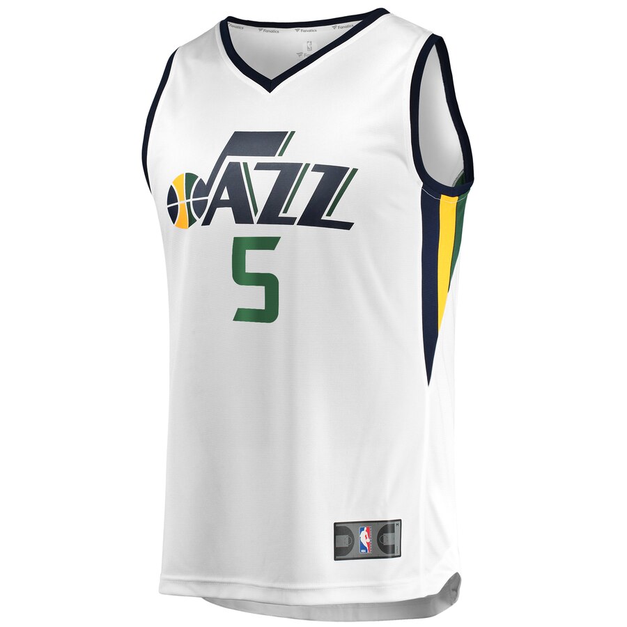 Alternative view of Jarrell Brantley Utah Jazz Fanatics Branded Fast Break Player Basketball Jersey - Association Edition - White