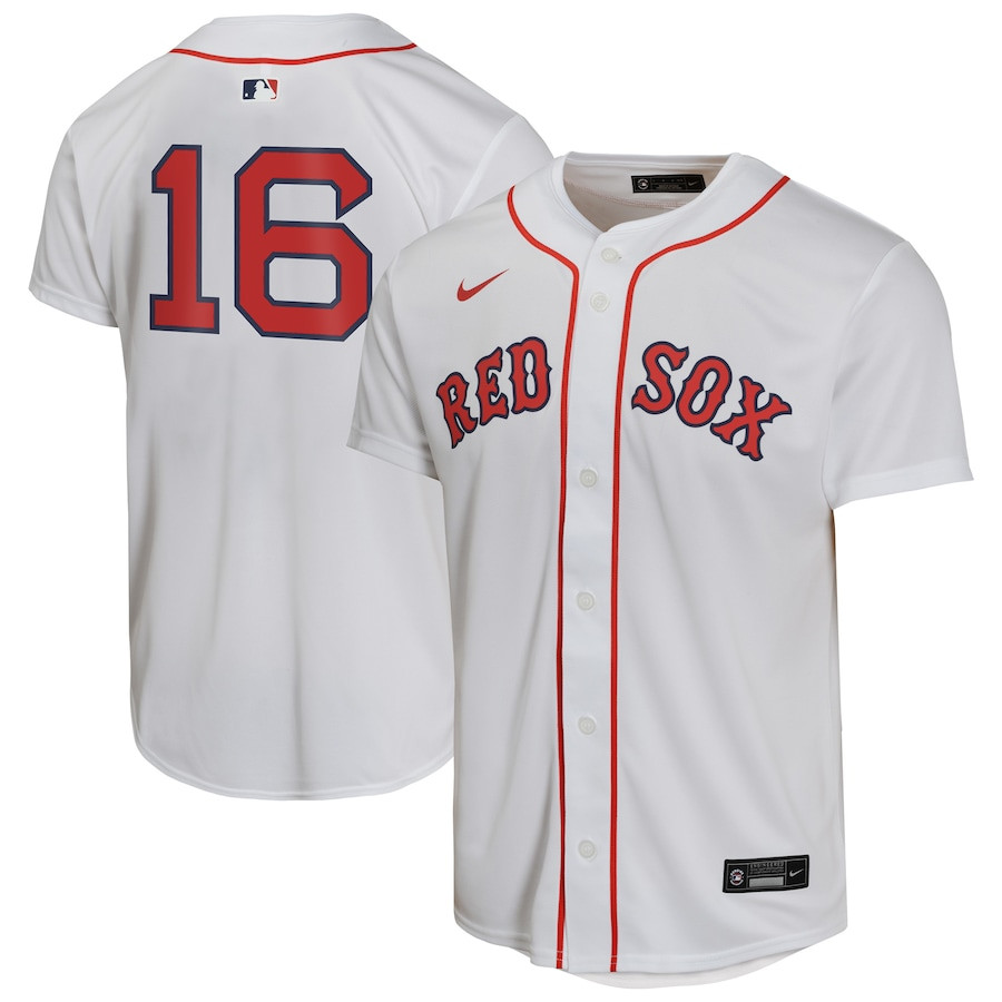 Jarren Duran 16 Boston Red Sox Home Player Game YOUTH Baseball Jersey - White