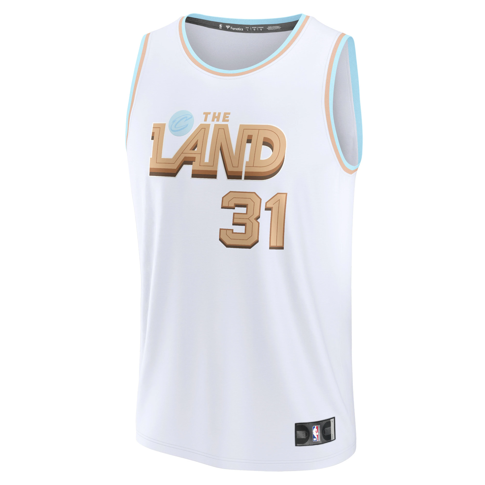 Alternative view of Jarrett Allen Cleveland Cavaliers Fanatics Branded 2022/23 Fastbreak Basketball Jersey - City Edition - White