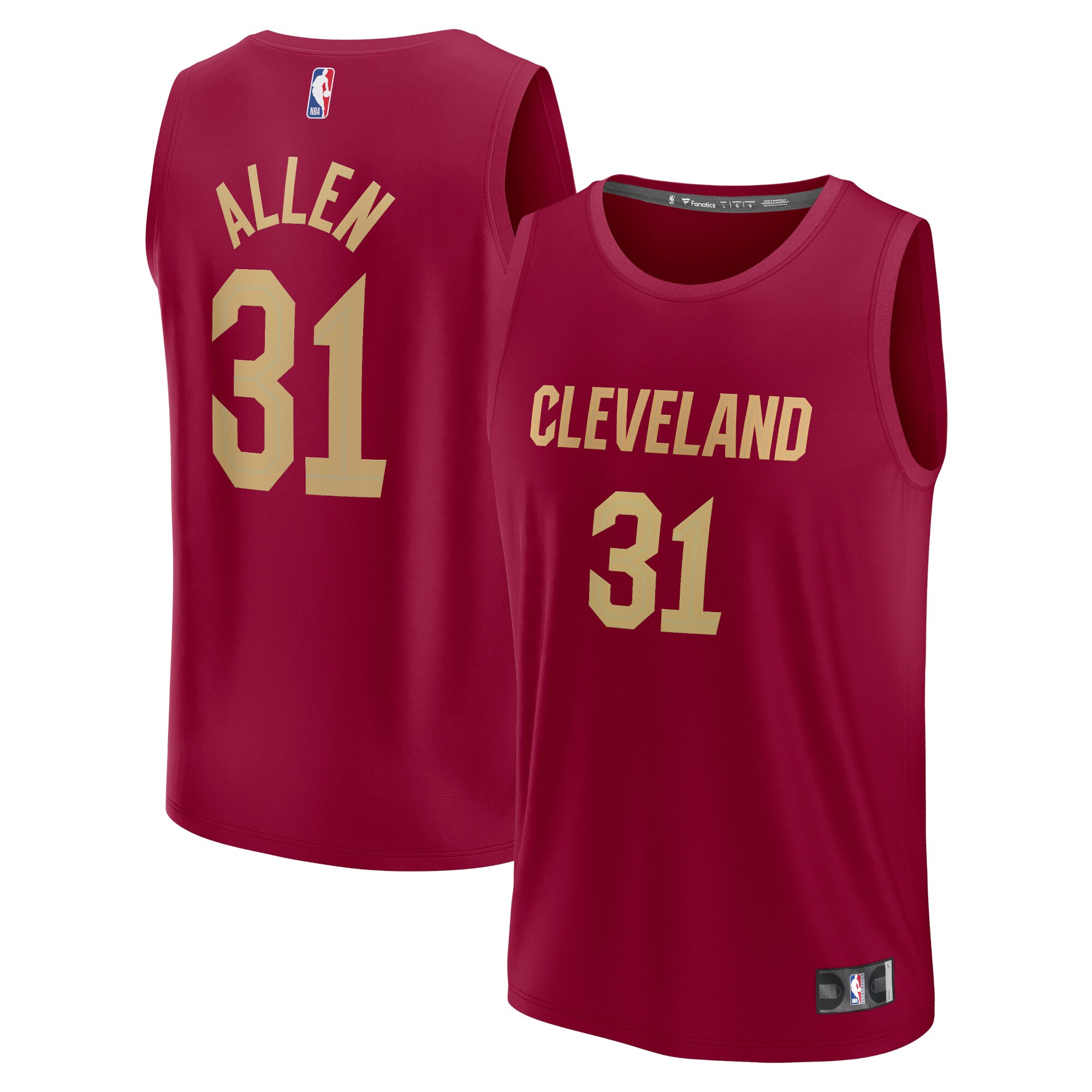 Jarrett Allen Cleveland Cavaliers Fanatics Branded Fast Break Replica Basketball Jersey - Icon Edition - Red