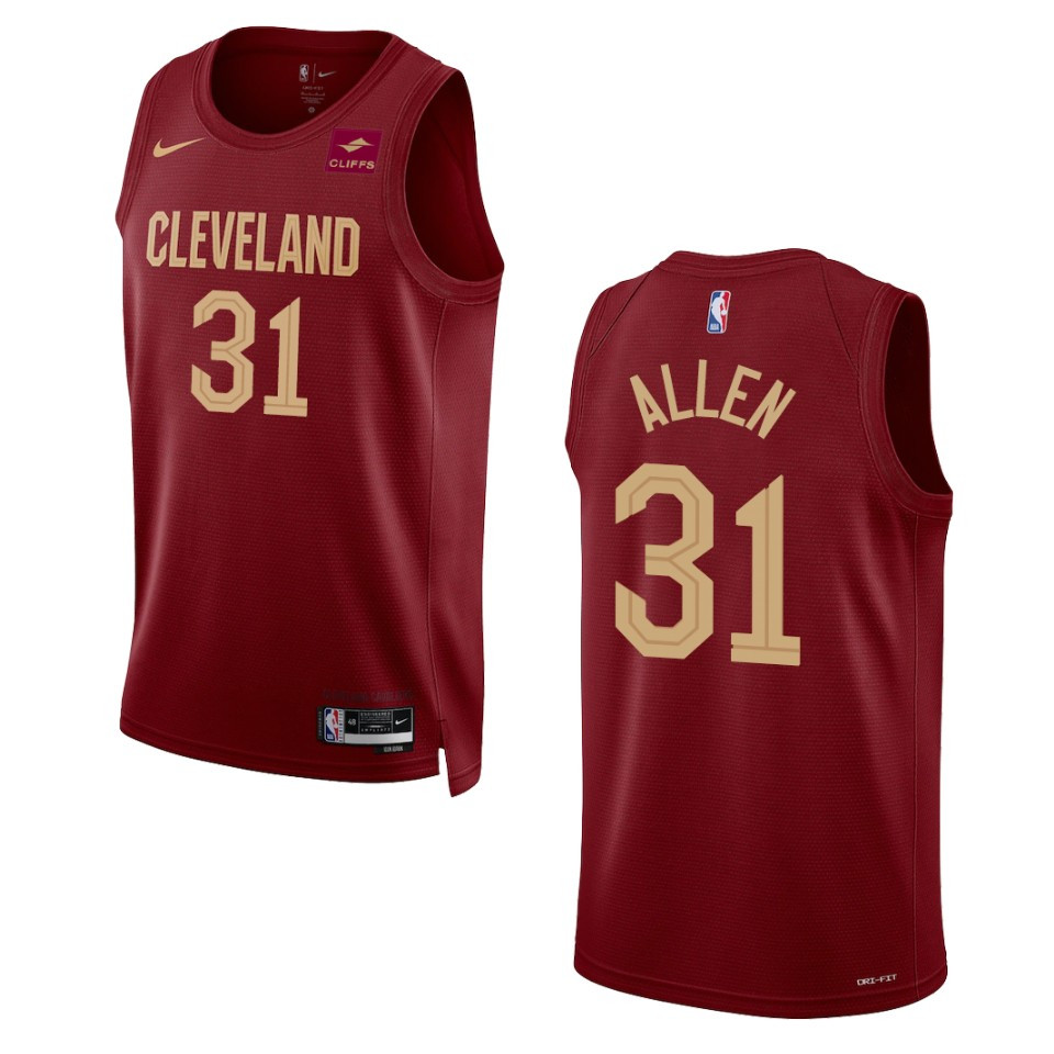 Jarrett Allen Wine Icon 2022-23 Cleveland Cavaliers Swingman Basketball Jersey