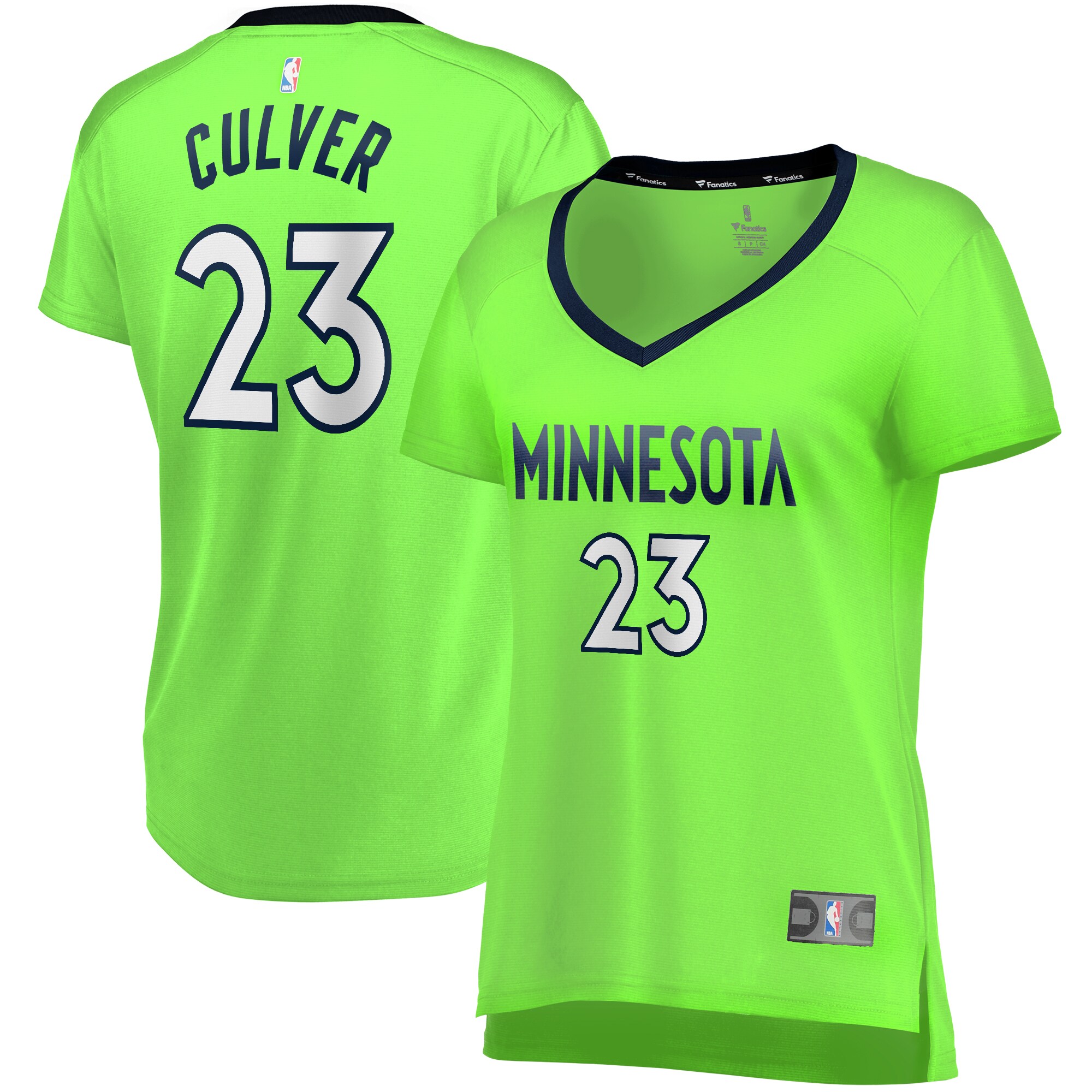 Jarrett Culver Minnesota Timberwolves Fanatics Women's Fast Break Replica Basketball Jersey Green - Statement Edition