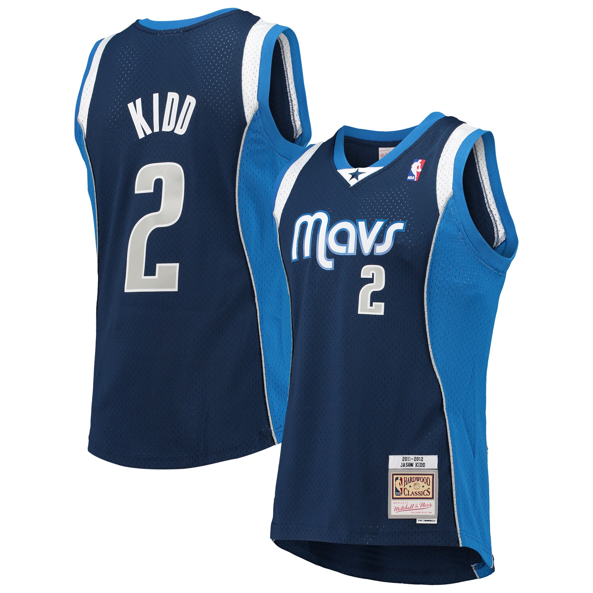 Jason Kidd Dallas Mavericks Mitchell & Ness 2011/12 Hardwood Classics Swingman Basketball Jersey - Navy