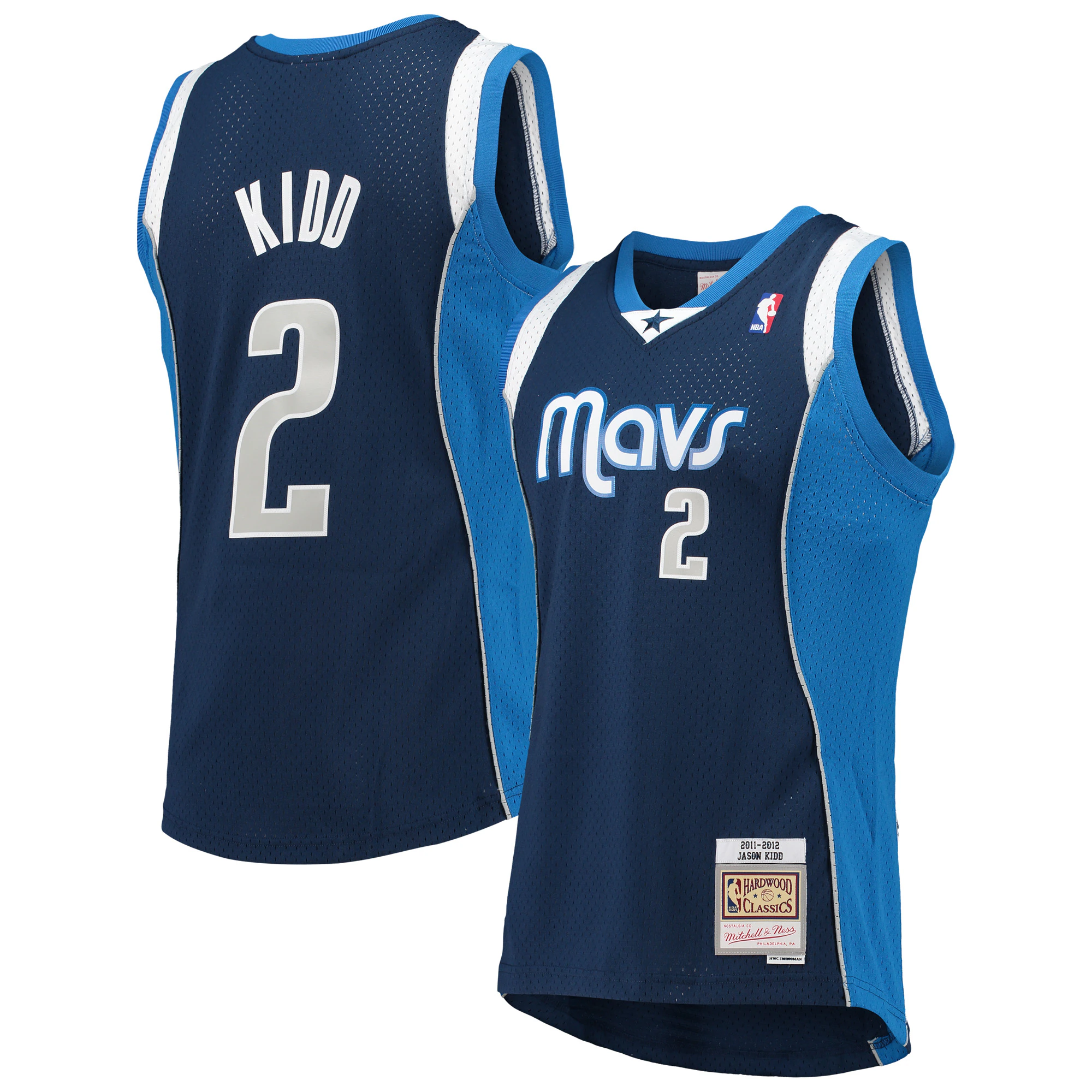 Alternative view of Jason Kidd Dallas Mavericks Mitchell & Ness 2011/12 Hardwood Classics Swingman Basketball Jersey - Navy