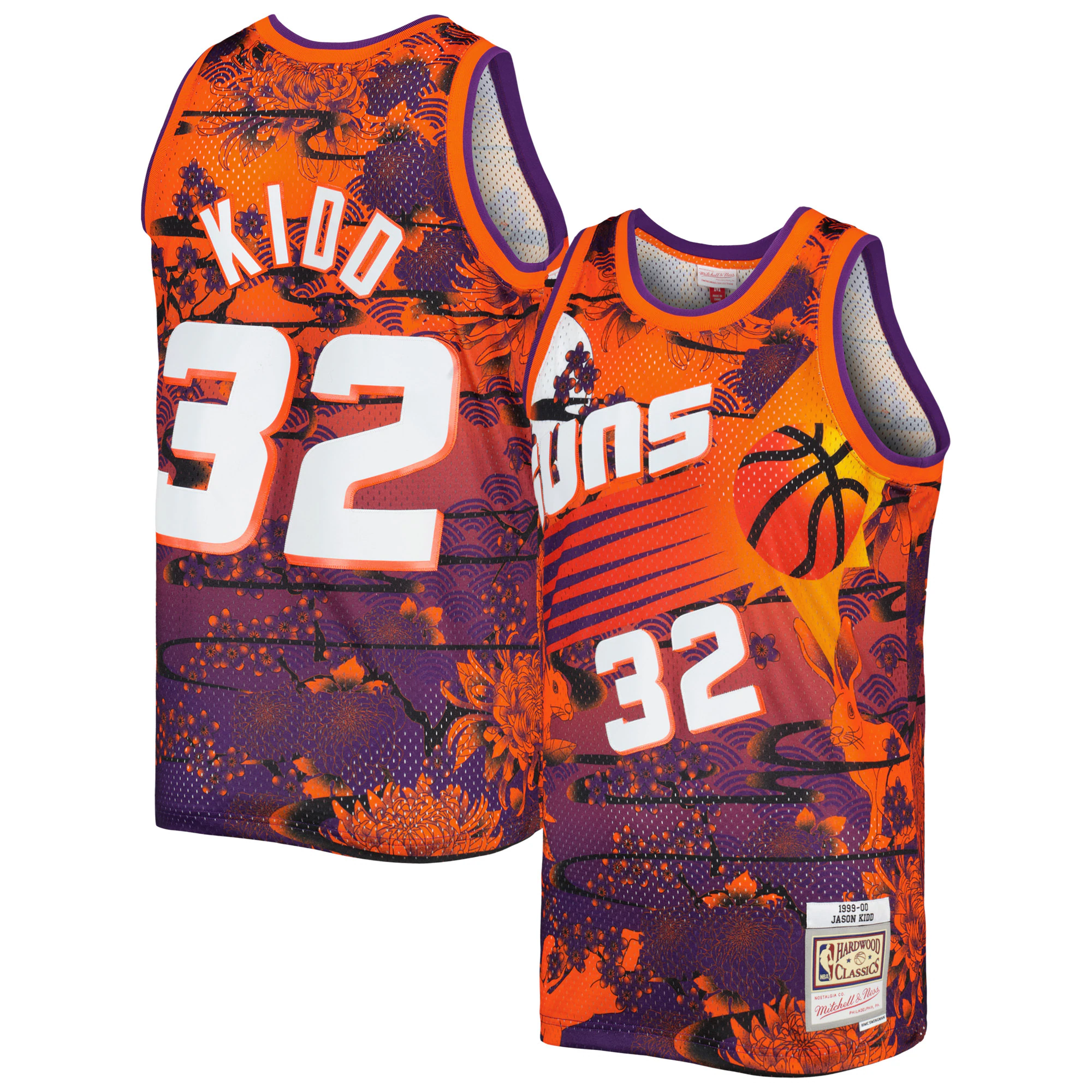 Jason Kidd Phoenix Suns Mitchell & Ness Hardwood Classics Lunar New Year Swingman Basketball Jersey - Orange