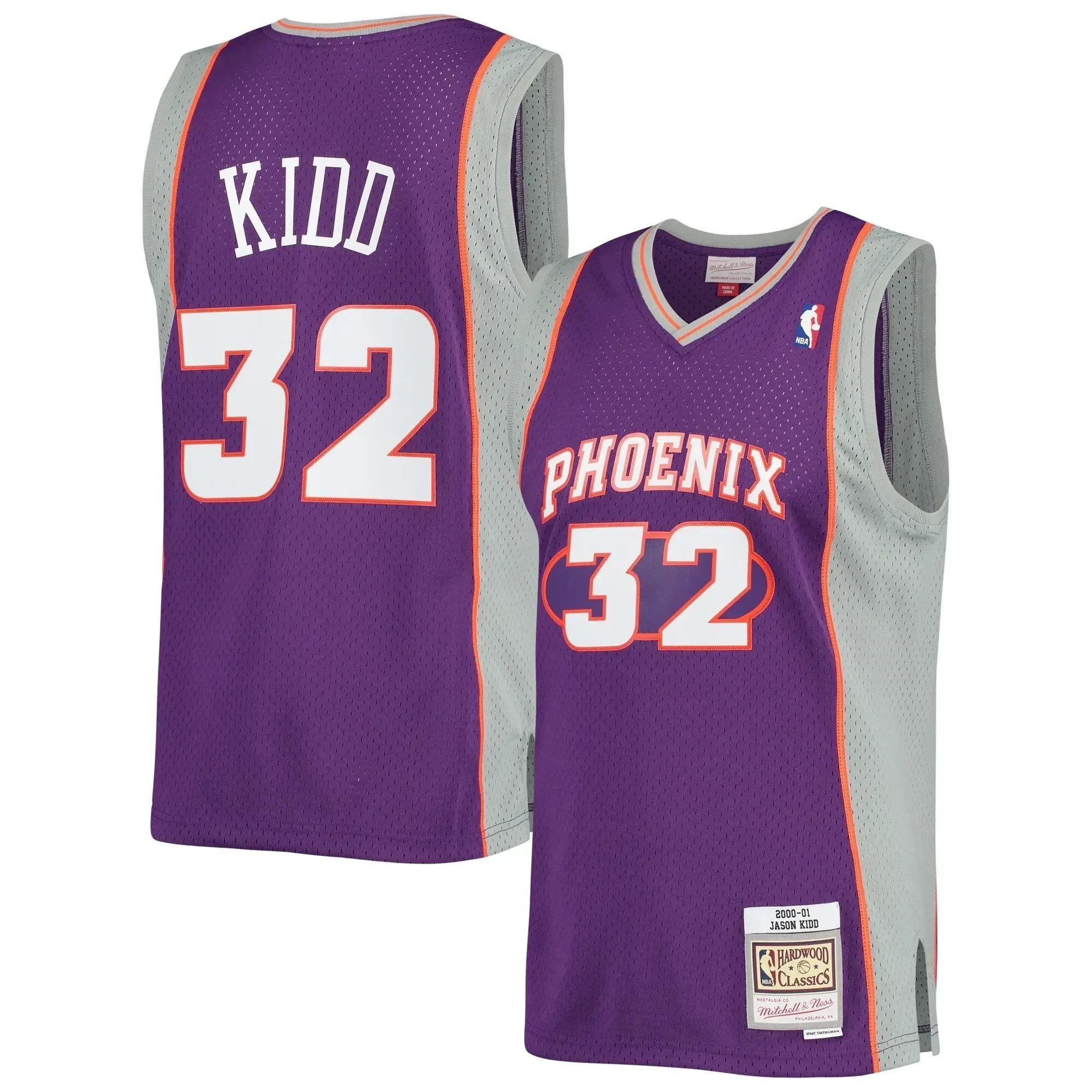 Jason Kidd Phoenix Suns Mitchell & Ness 2000-2001 Hardwood Classics Swingman Basketball Jersey - Purple - JS384 