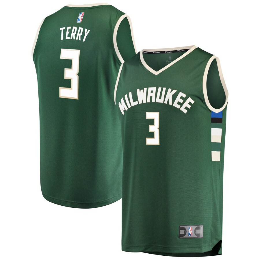 Jason Terry Milwaukee Bucks Fanatics Branded Youth Fast Break Player Basketball Jersey Green - Icon Edition