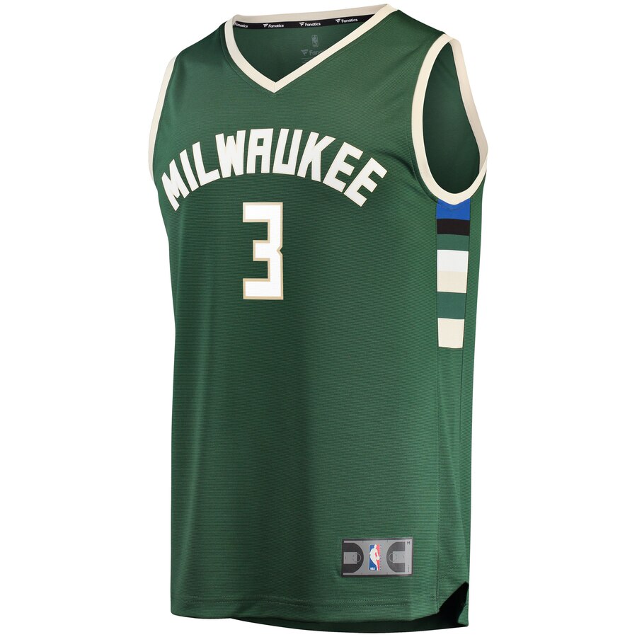 Alternative view of Jason Terry Milwaukee Bucks Fanatics Branded Youth Fast Break Player Basketball Jersey Green - Icon Edition