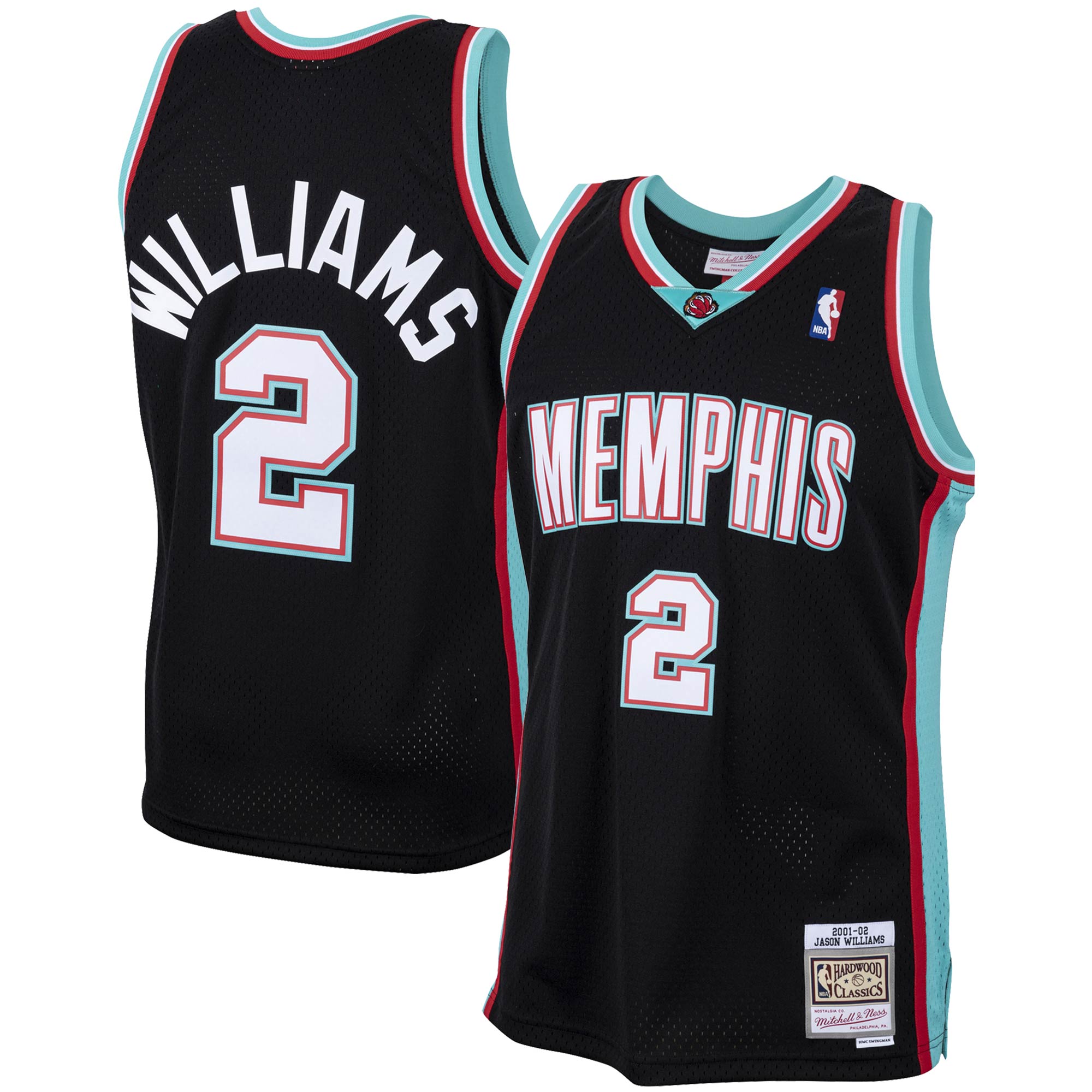 Jason Williams Memphis Grizzlies Mitchell & Ness 2001/02 Hardwood Classics Swingman Basketball Jersey - Black