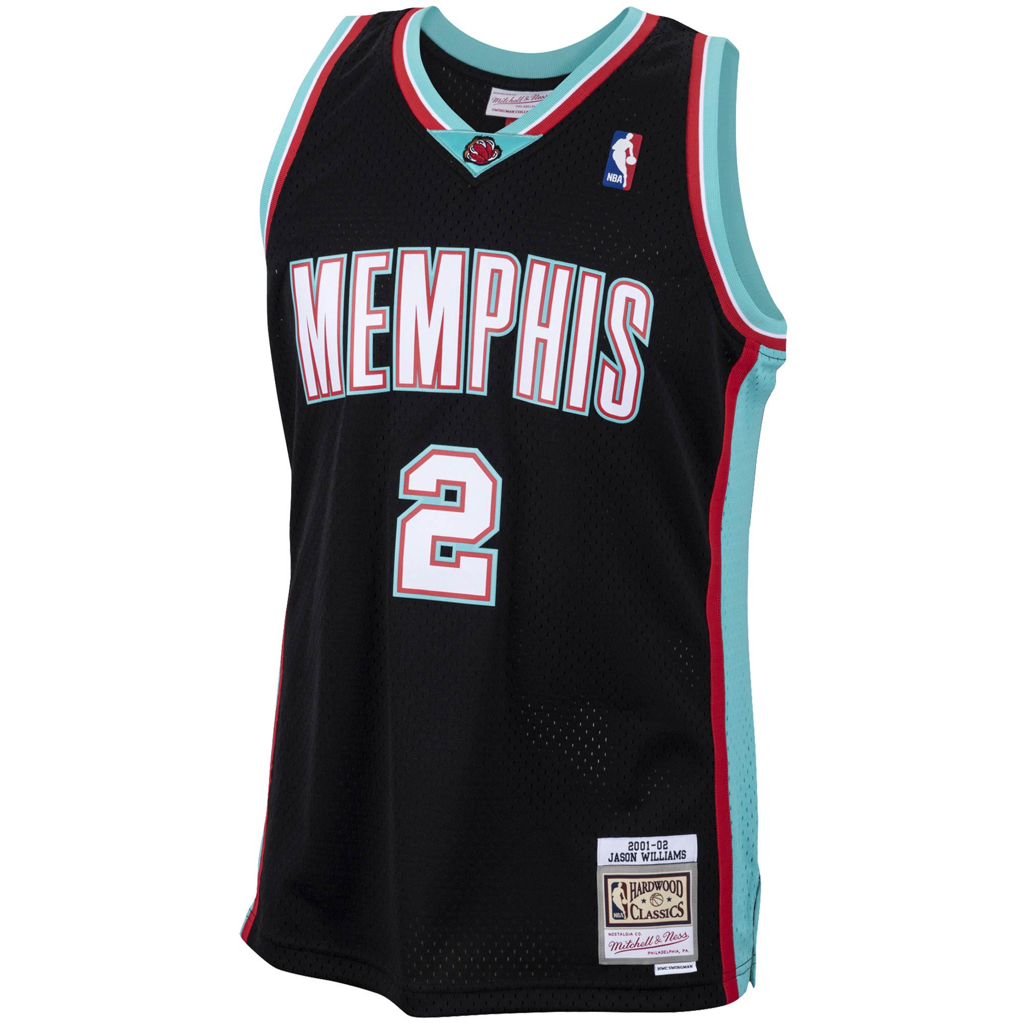 Alternative view of Jason Williams Memphis Grizzlies Mitchell & Ness 2001/02 Hardwood Classics Swingman Basketball Jersey - Black