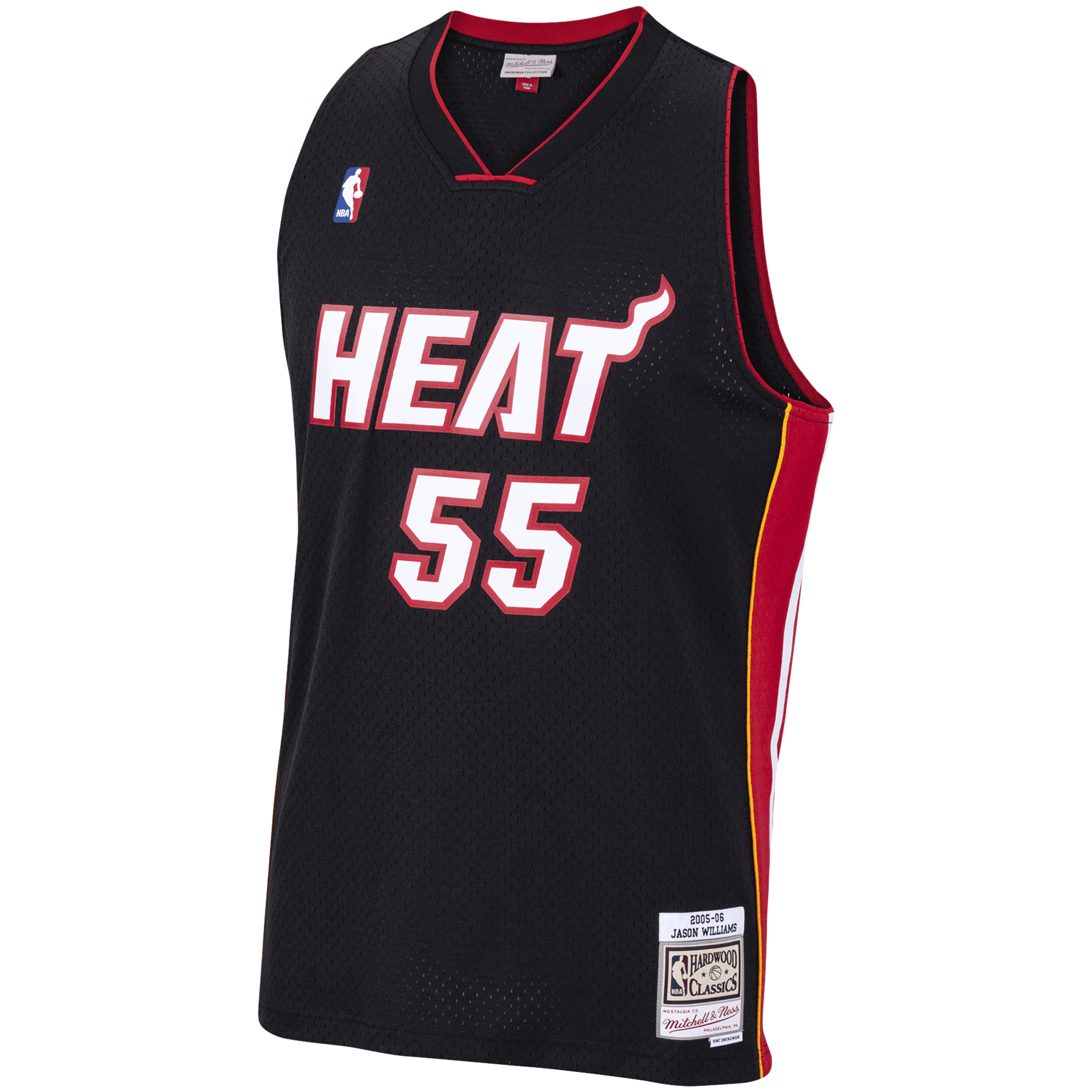 Alternative view of Jason Williams Miami Heat Mitchell & Ness 2005-06 Hardwood Classics Swingman Basketball Jersey - Black Basketball Jersey - JS938 