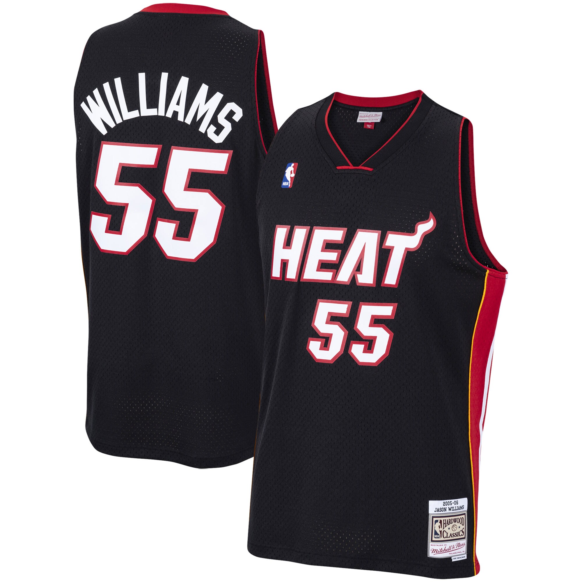 Alternative view of Jason Williams Miami Heat Mitchell & Ness 2005-06 Hardwood Classics Swingman Basketball Jersey Ã¢â‚¬â€œ Black Ã¢â‚¬â€œ Basketball Jersey-pro