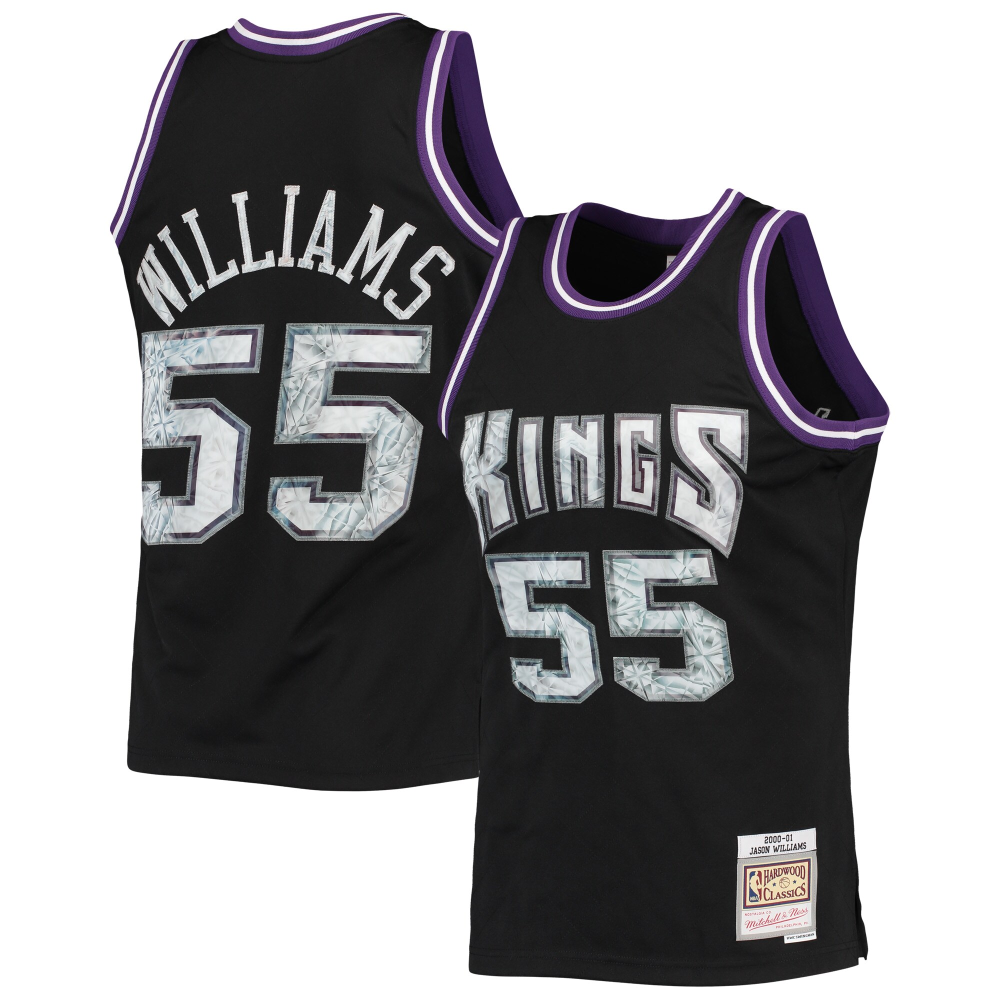 Jason Williams Sacramento Kings Mitchell & Ness 2000/01 Hardwood Classics Nba 75th Anniversary Diamond Swingman Basketball Jersey - Black