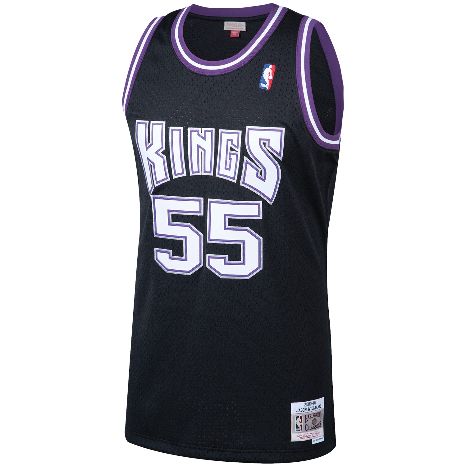 Alternative view of Jason Williams Sacramento Kings Mitchell & Ness 2000/01 Hardwood Classics Swingman Basketball Jersey - Black