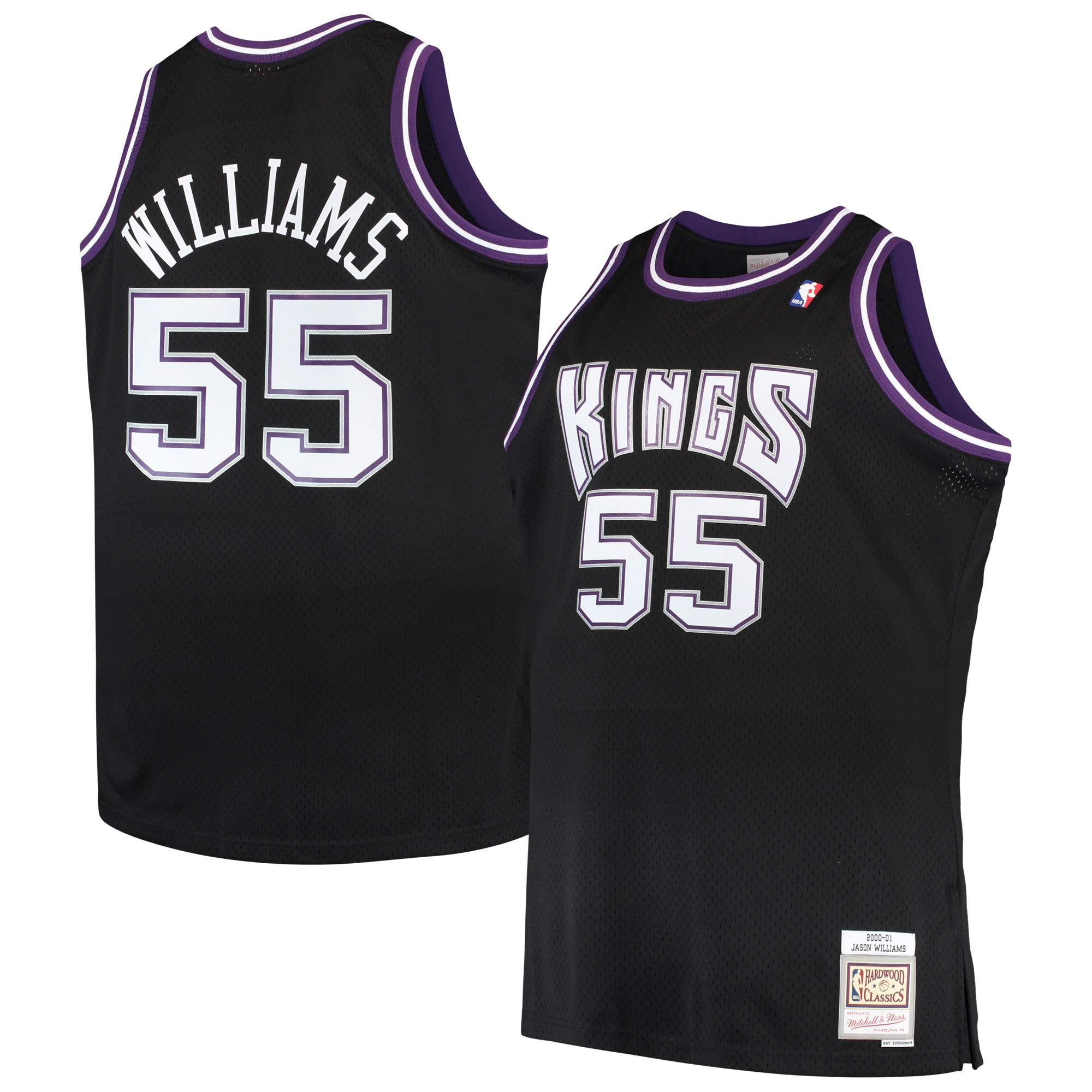 Jason Williams Sacramento Kings Mitchell & Ness Big & Tall 2000/01 Hardwood Classics Swingman Basketball Jersey - Black