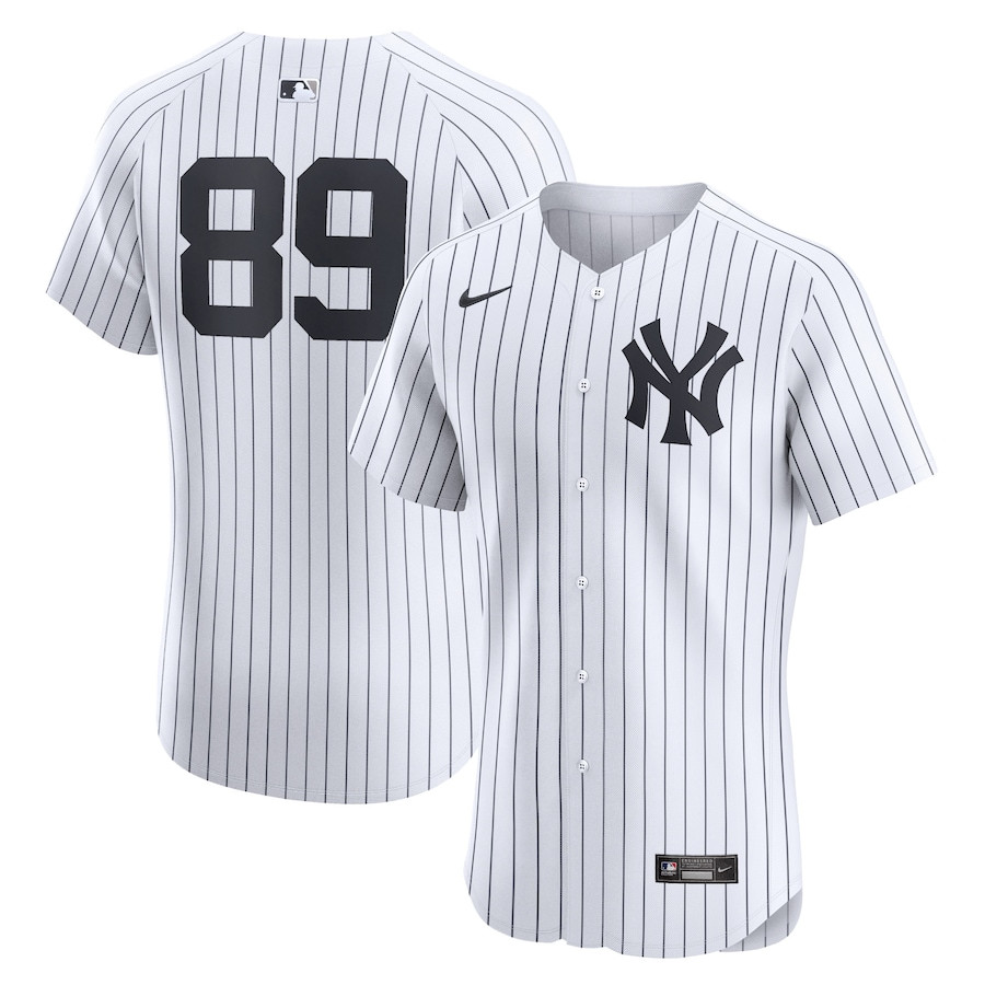 Jasson Dominguez 89 New York Yankees Home Elite Player Men Baseball Jersey - White 