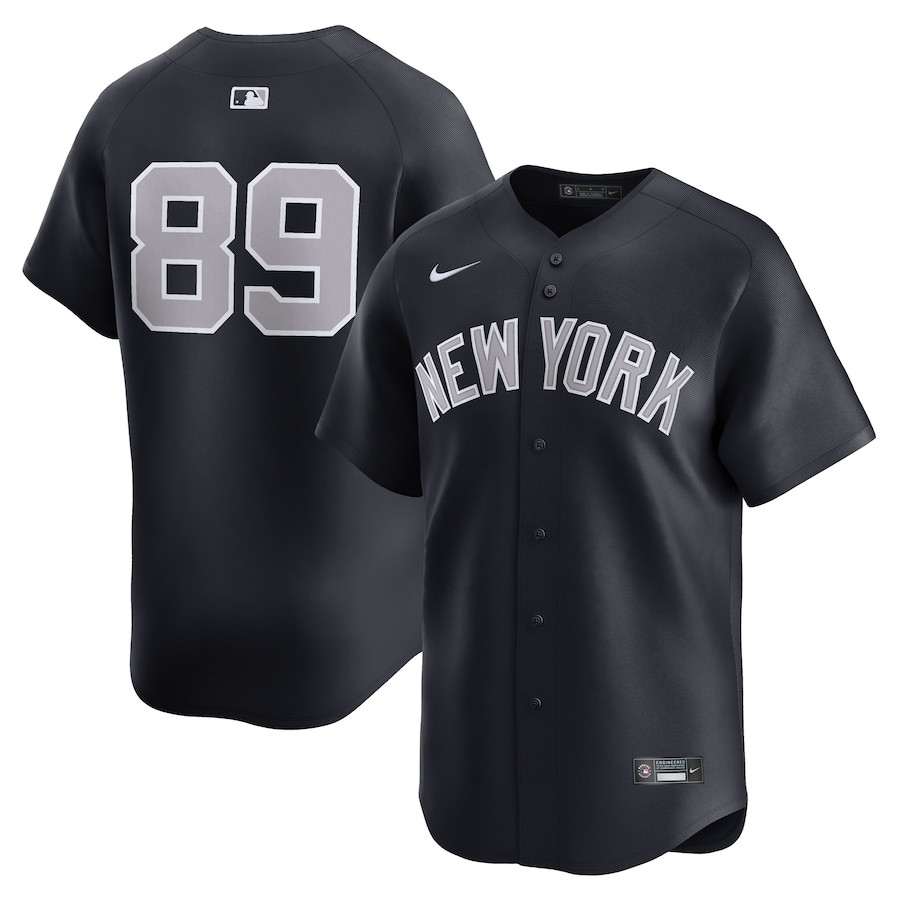 Jasson Domínguez 89 New York Yankees Alternate Limited Player Men Baseball Jersey - Navy 