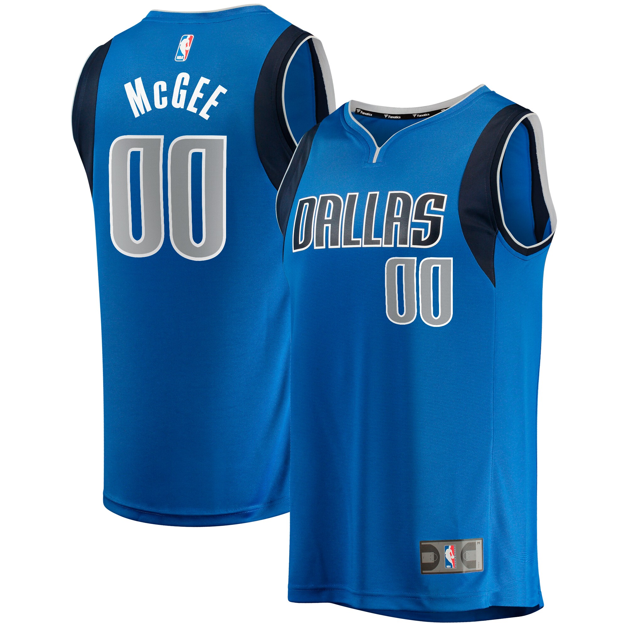 Alternative view of Javale Mcgee Dallas Mavericks Fanatics Branded Fast Break Player Basketball Jersey - Icon Edition - Royal
