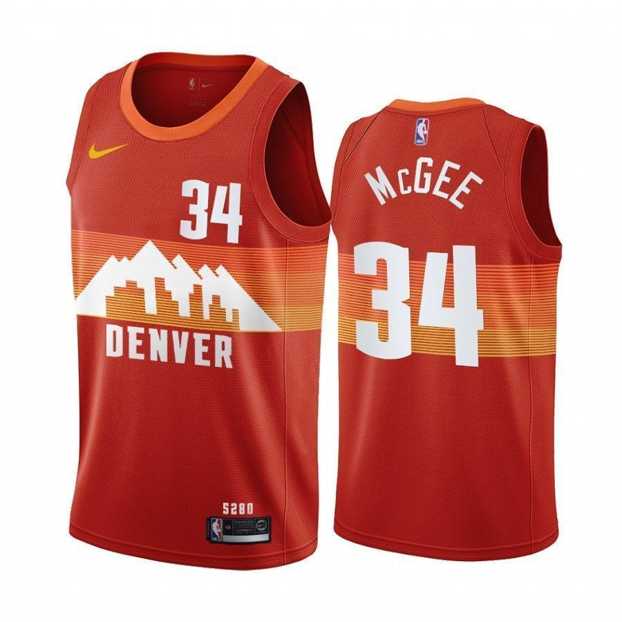 Javale Mcgee Denver Nuggets Orange City Edition Trade Basketball Jersey - JS641 