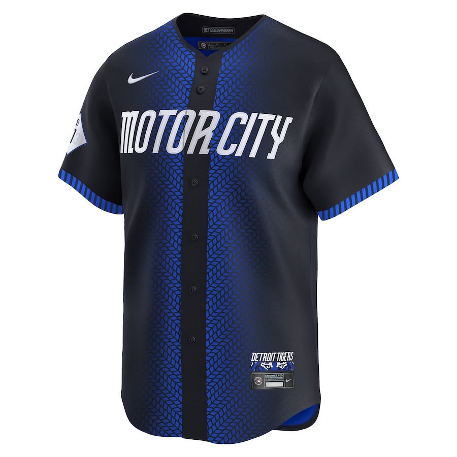 Alternative view of Javier Baez 28 Detroit Tigers 2024 City Connect Limited Men Baseball Jersey - Navy