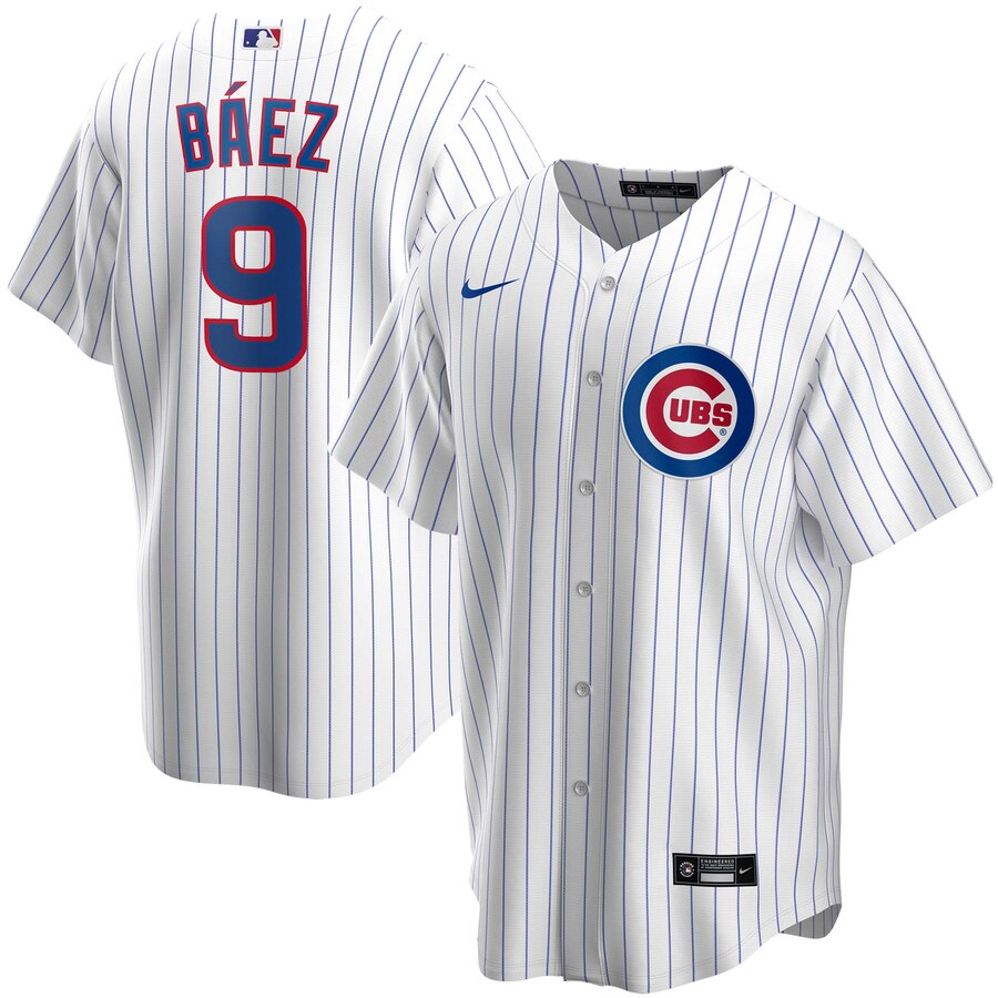 Javier Baez Chicago Cubs Home 2020 Replica Player Jersey ÃƒÂ¢Ã¢â€šÂ¬Ã¢â‚¬Å“ White
