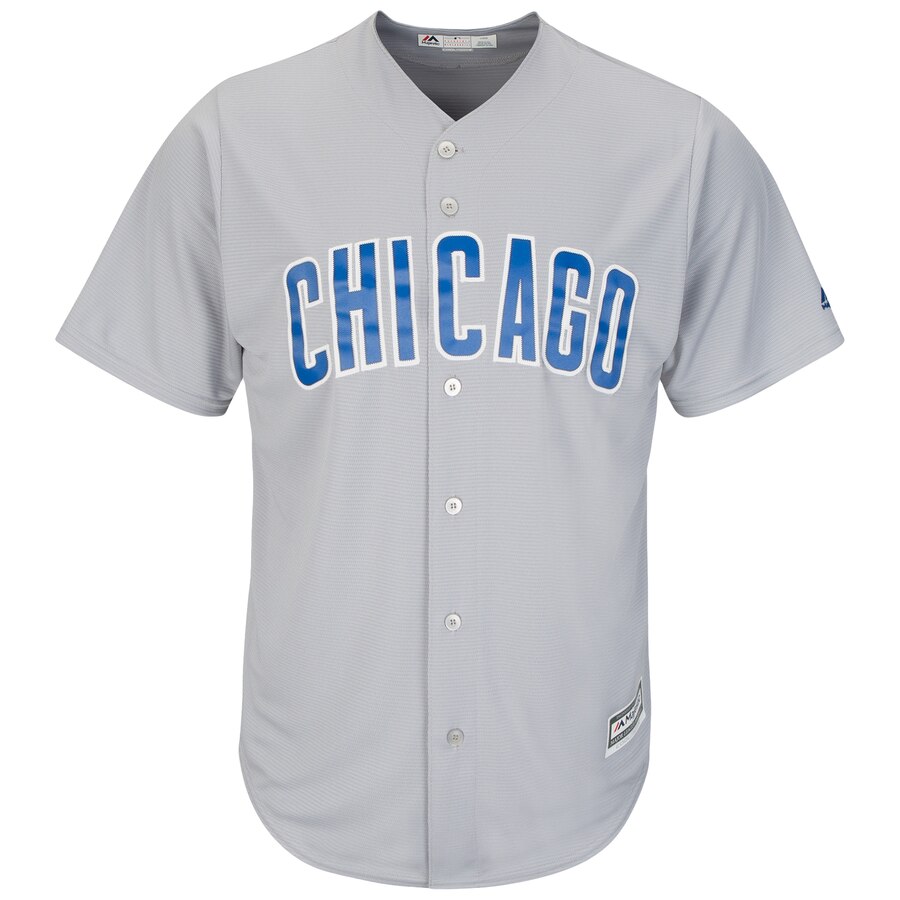 Alternative view of Javier Baez Chicago Cubs Majestic Away Cool Base Player Replica Jersey - Gray