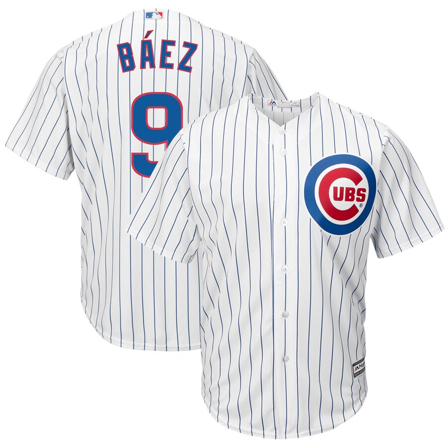 Javier Baez Chicago Cubs Majestic Cool Base Player Baseball Jersey – White